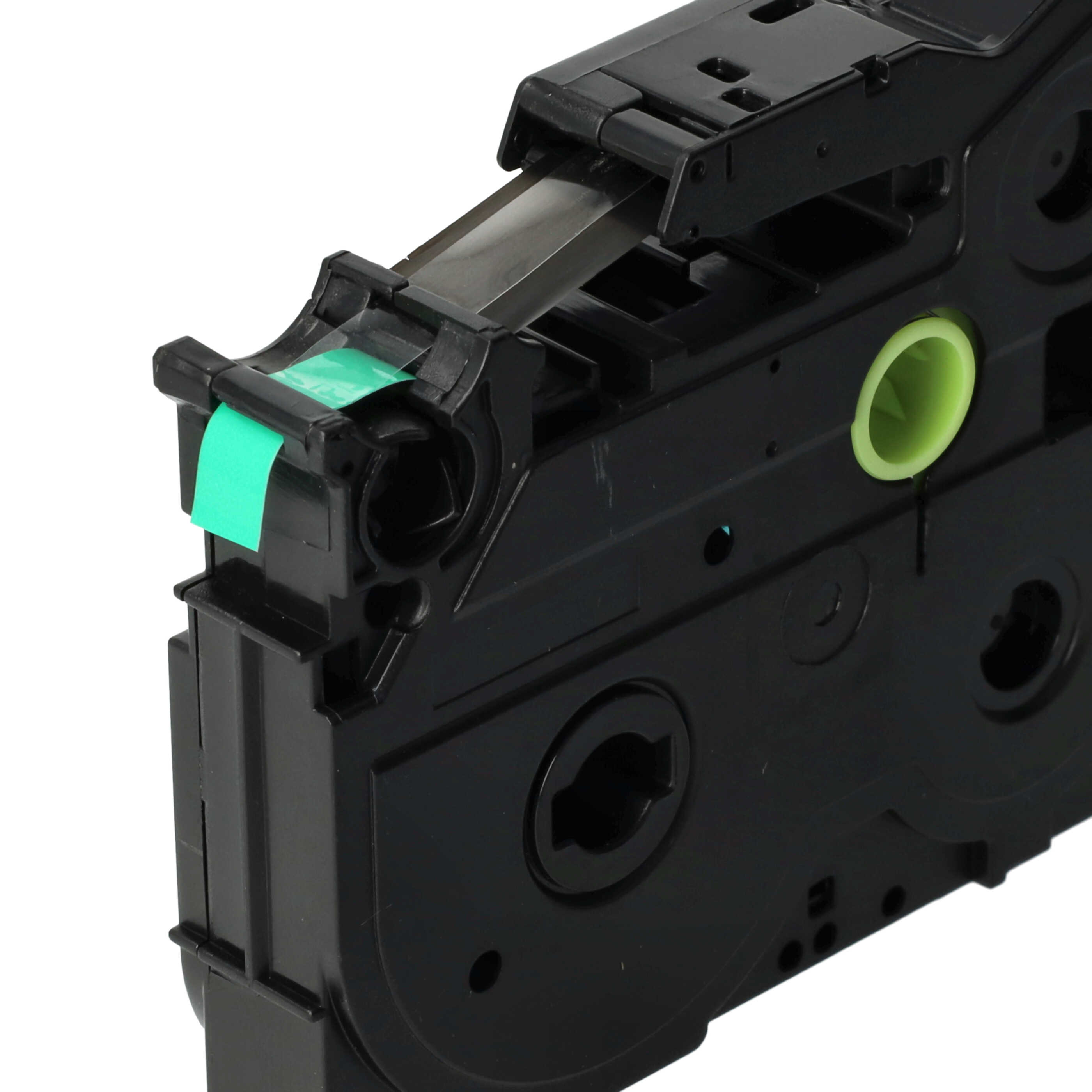 Cassetta nastro sostituisce Brother TZeFX711 per etichettatrice Brother 6mm nero su verde, flessibile