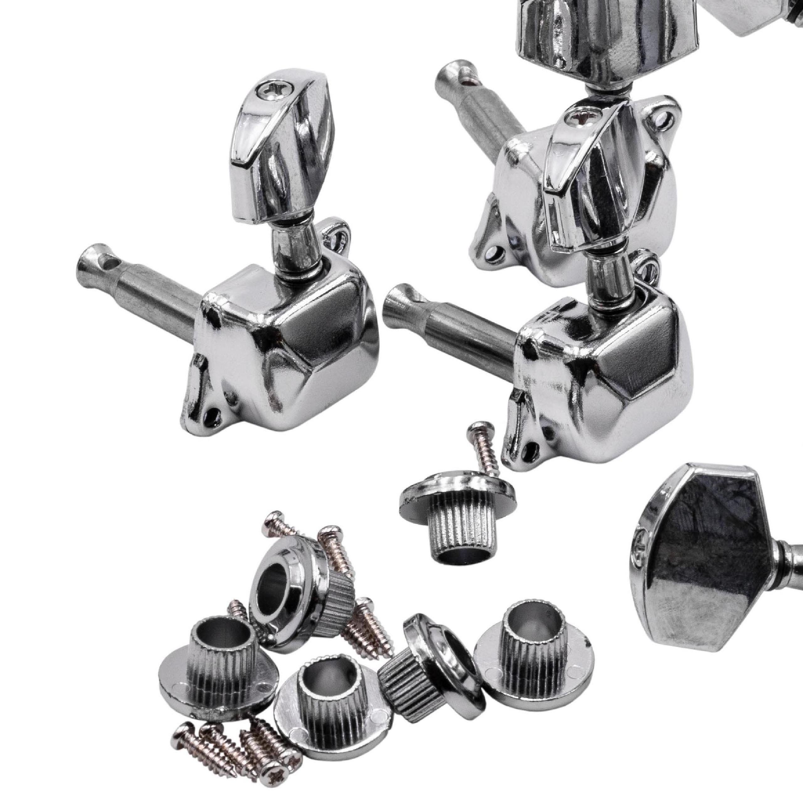 Mécaniques pour guitare électrique, guitare sèche, banjo - Insert de 8 mm, argenté