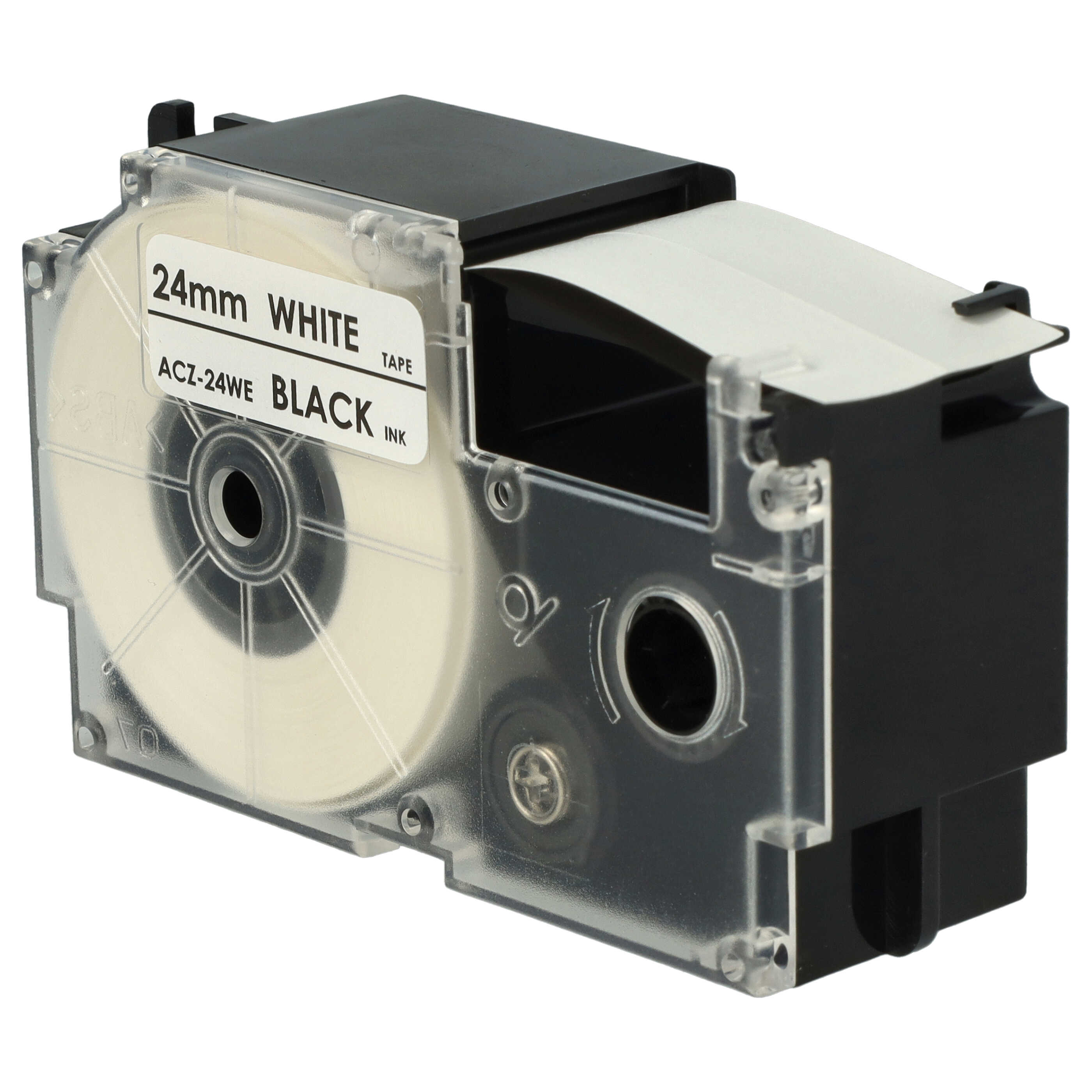50x Label Tape replaces Casio XR-24WE, XR-24WE1 - 24 mm Black to White