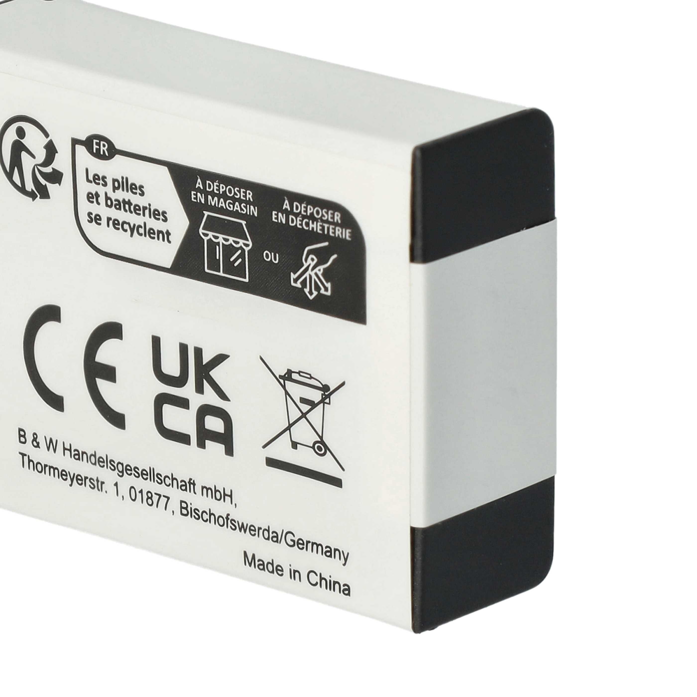 Videocamera 3x Battery replaces Aiptek 084-07042L-062 - 1300 mAh 3.7 V Li-Ion