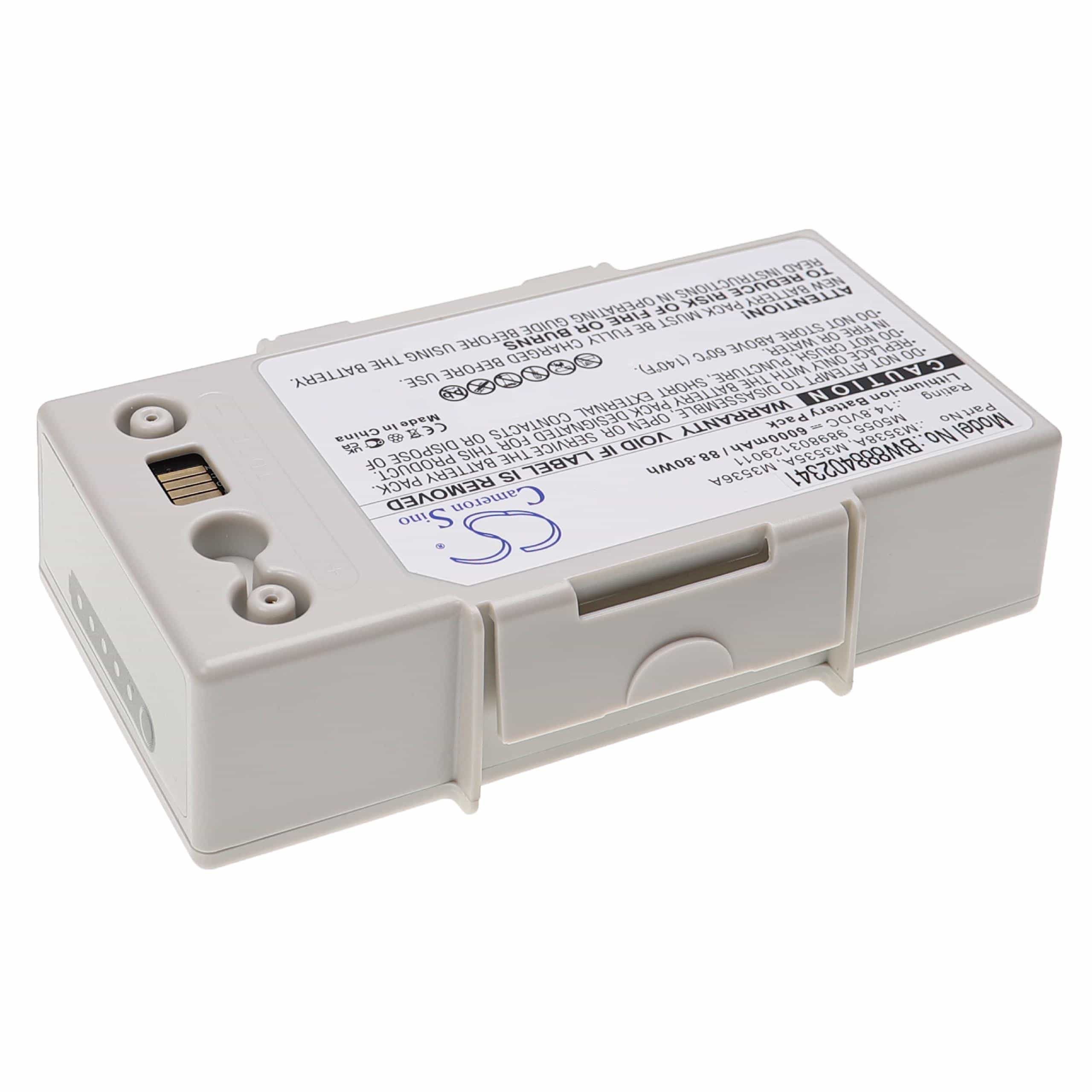 Batterie remplace Philips M3538A, M3536A, M3535A, 989803129011 pour appareil médical - 6000mAh 14,8V Li-ion