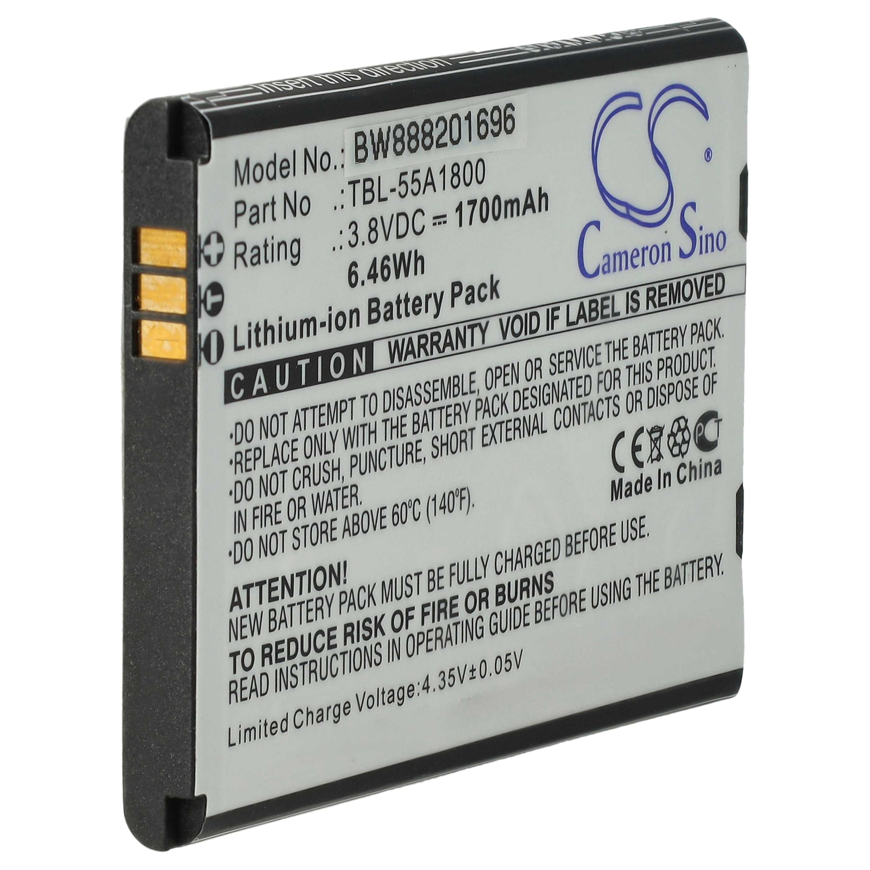 Batería reemplaza TP-Link TBL-55A1800 para router TP-Link - 1700 mAh 3,8 V Li-Ion