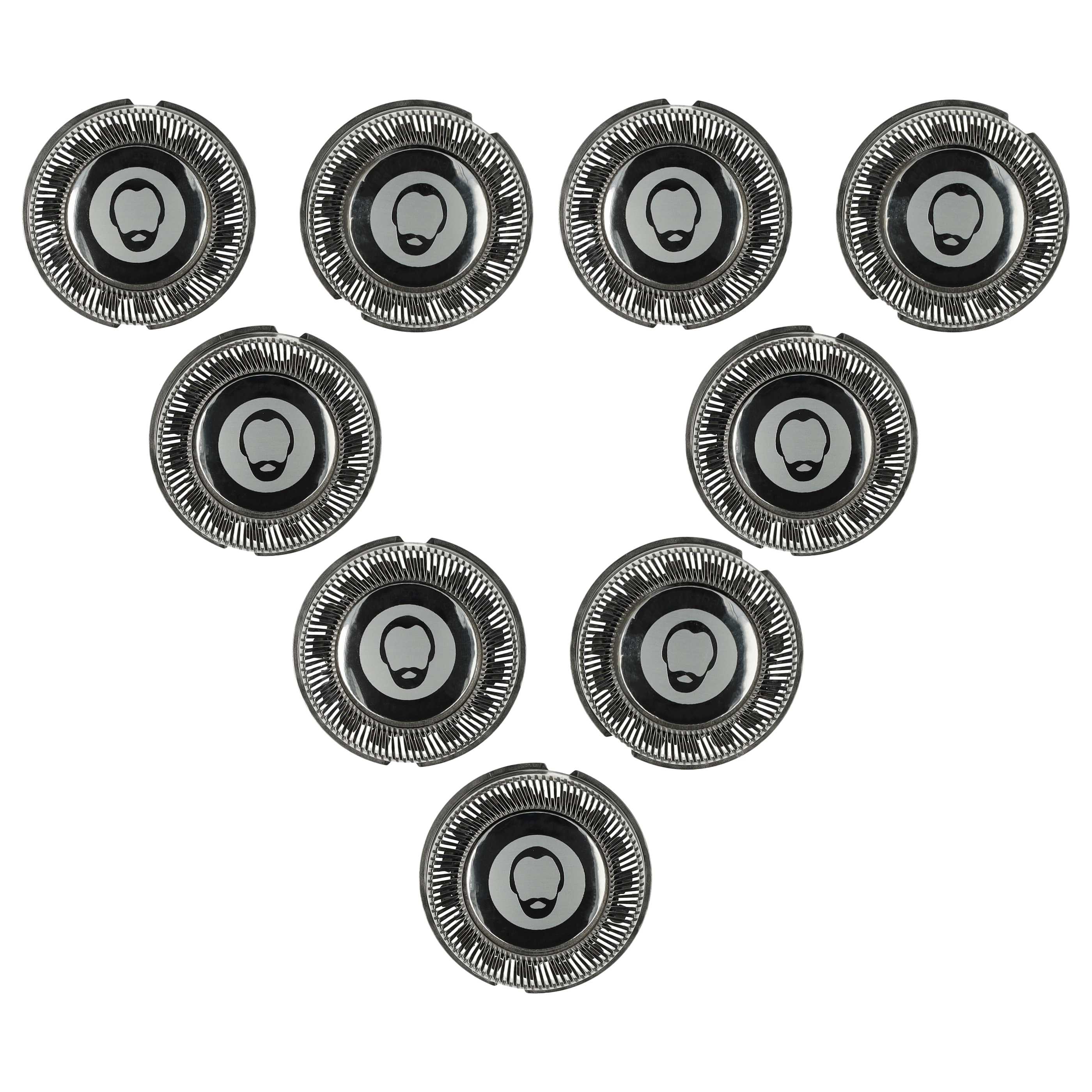 9x cabezales reemplaza Philips HQ8/53, HQ8/5 para afeitadoras Philips - plata