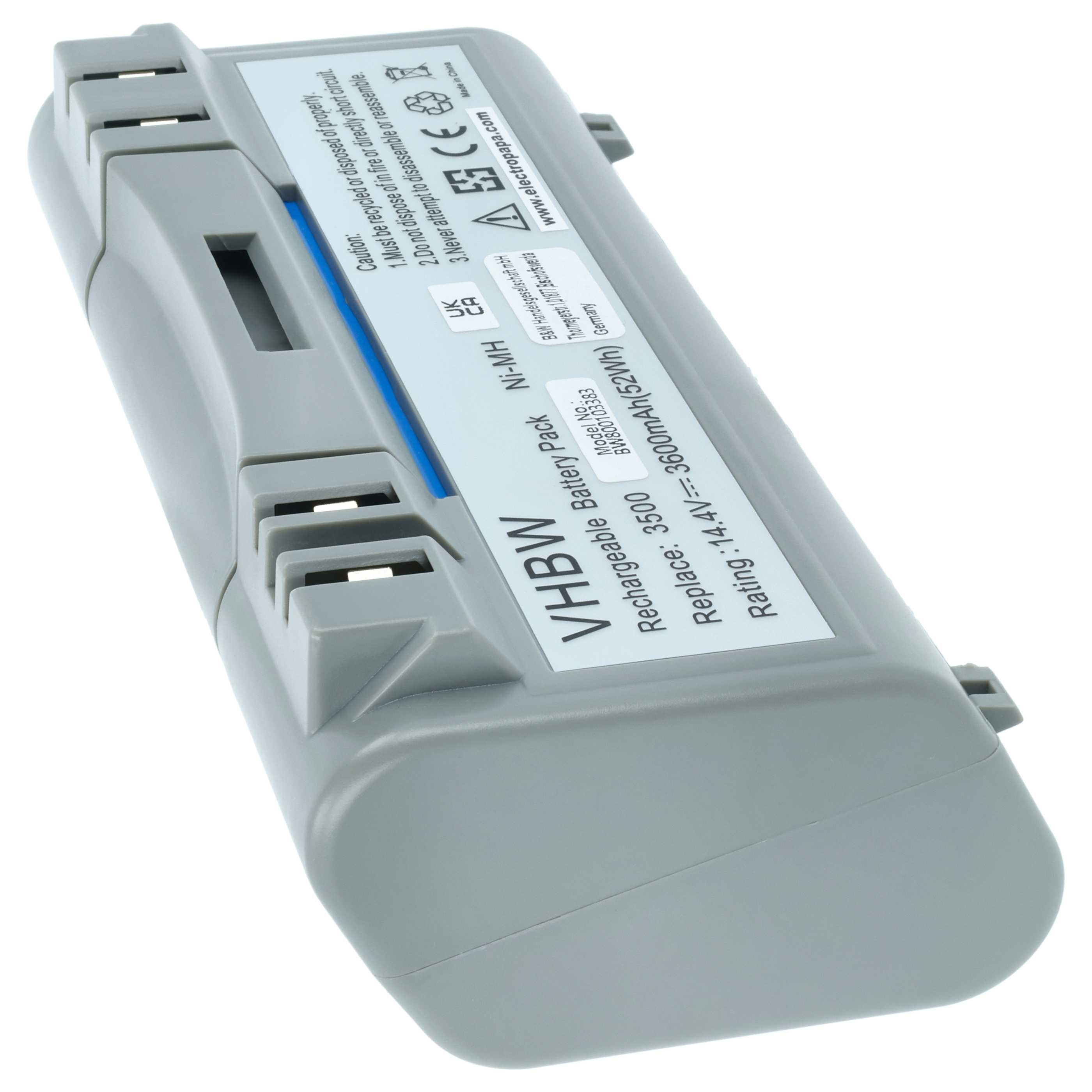 Battery replaces AEG SP385-BAT, 14904, SP5832 for iRobot 3600mAh, 14.4V, NiMH