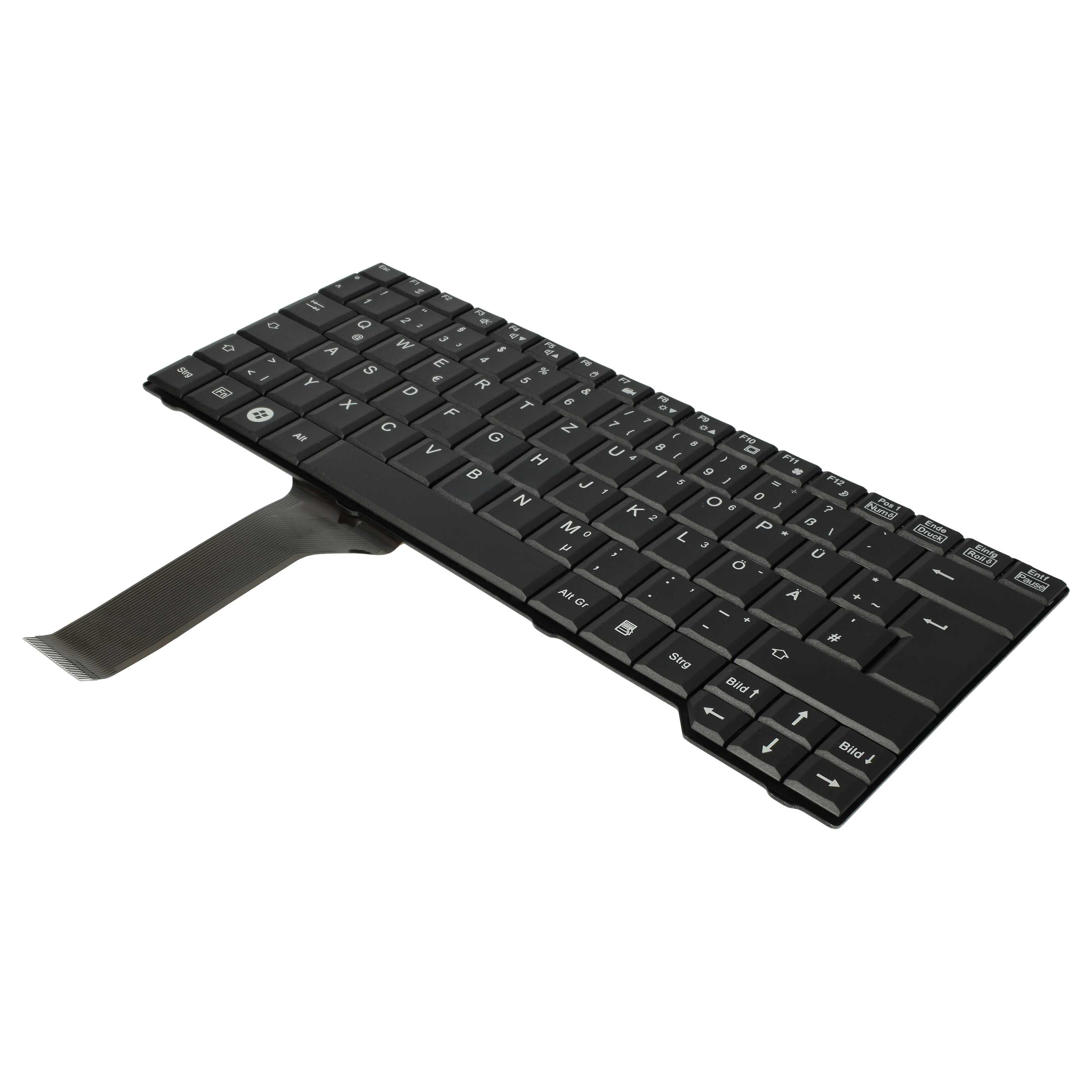 Keyboard replaces Fujitsu Siemens 10600968055, 90.4J007.00G, 71GF50072-10 for notebook - black QWERTZ