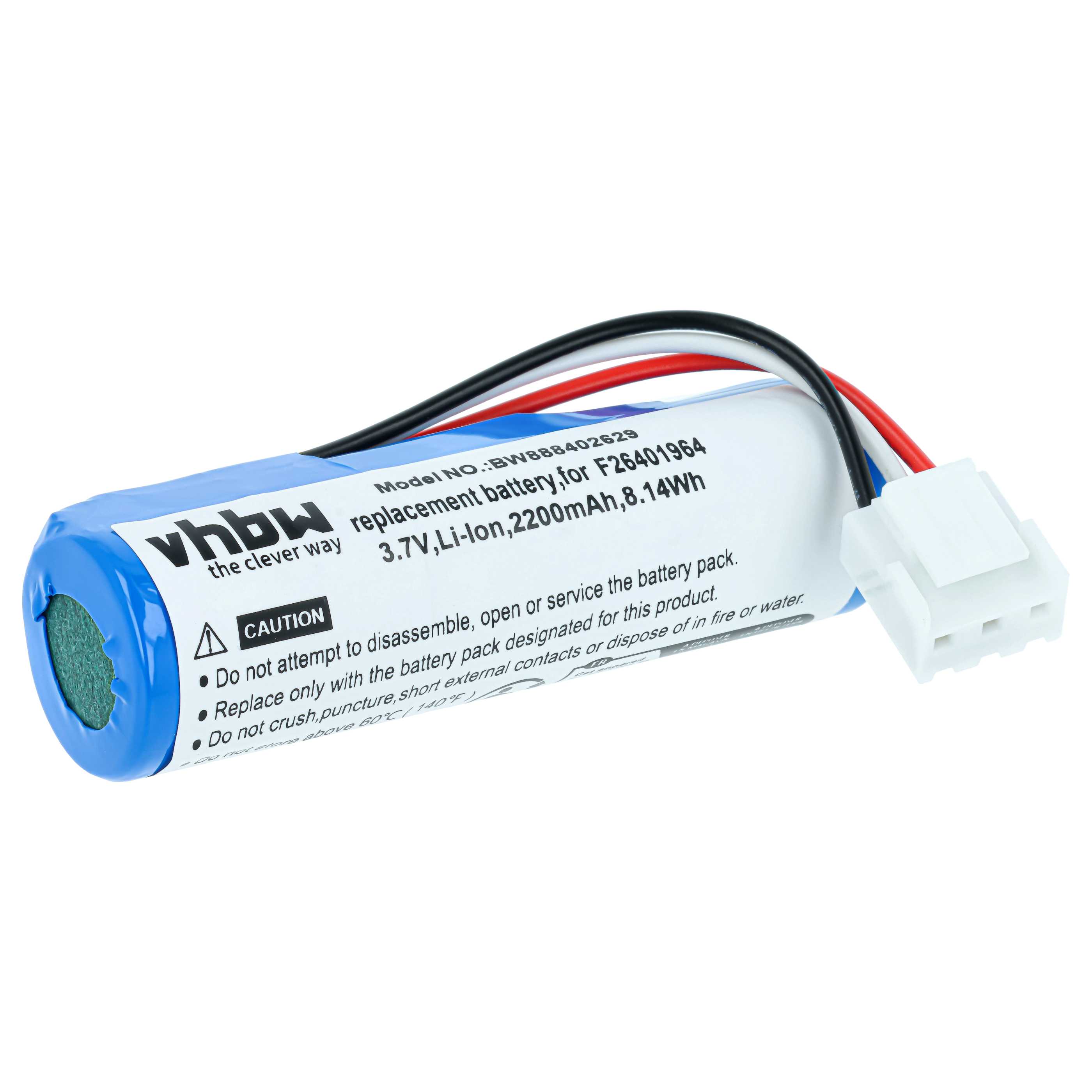 Batería reemplaza Ingenico 296110884, 295006044, F26401964 para lector de tarjetas - 2200 mAh 3,7 V Li-Ion