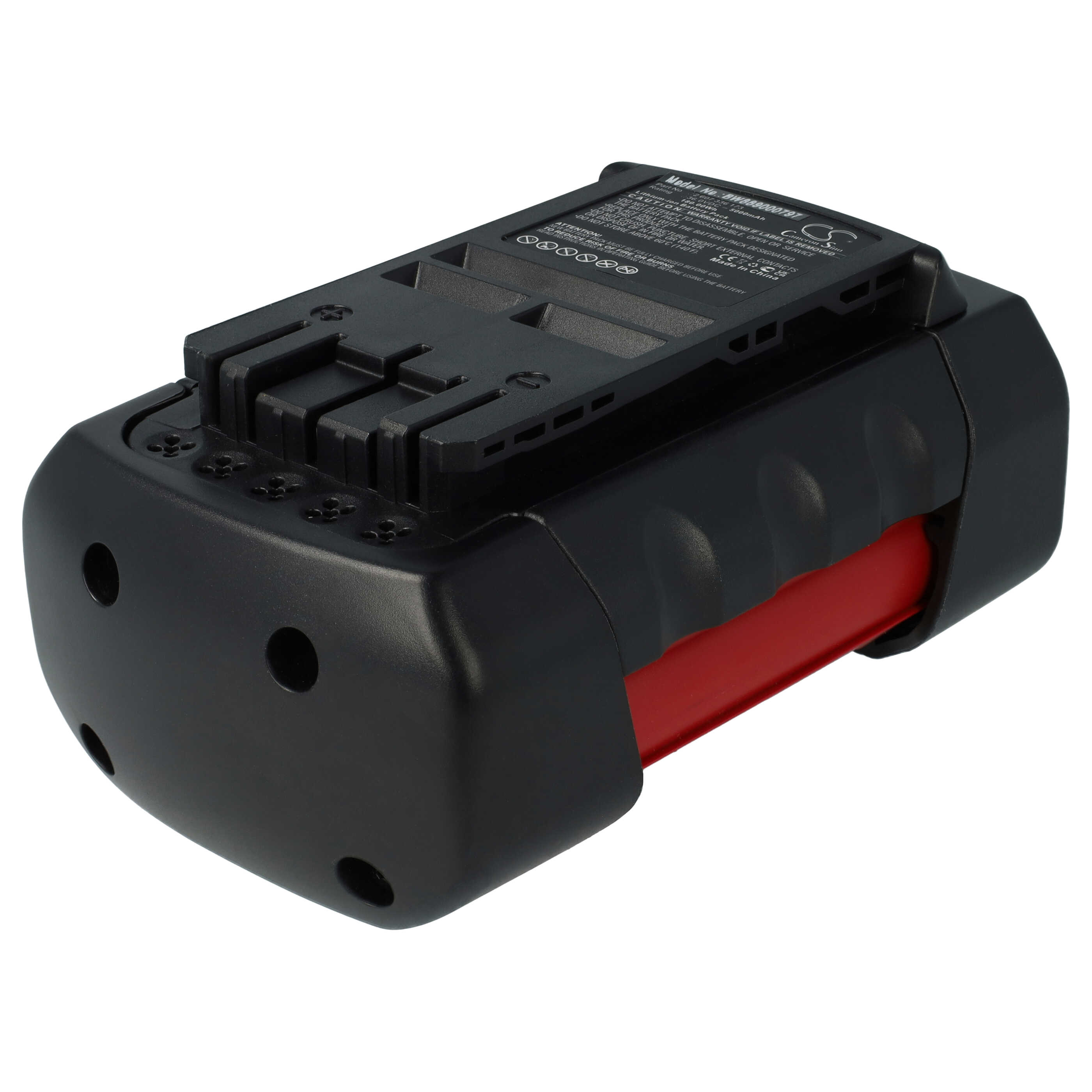Lawnmower Battery Replacement for Bosch 2 607 336 173, 1600A0022N - 5000mAh 36V Li-Ion, black / red