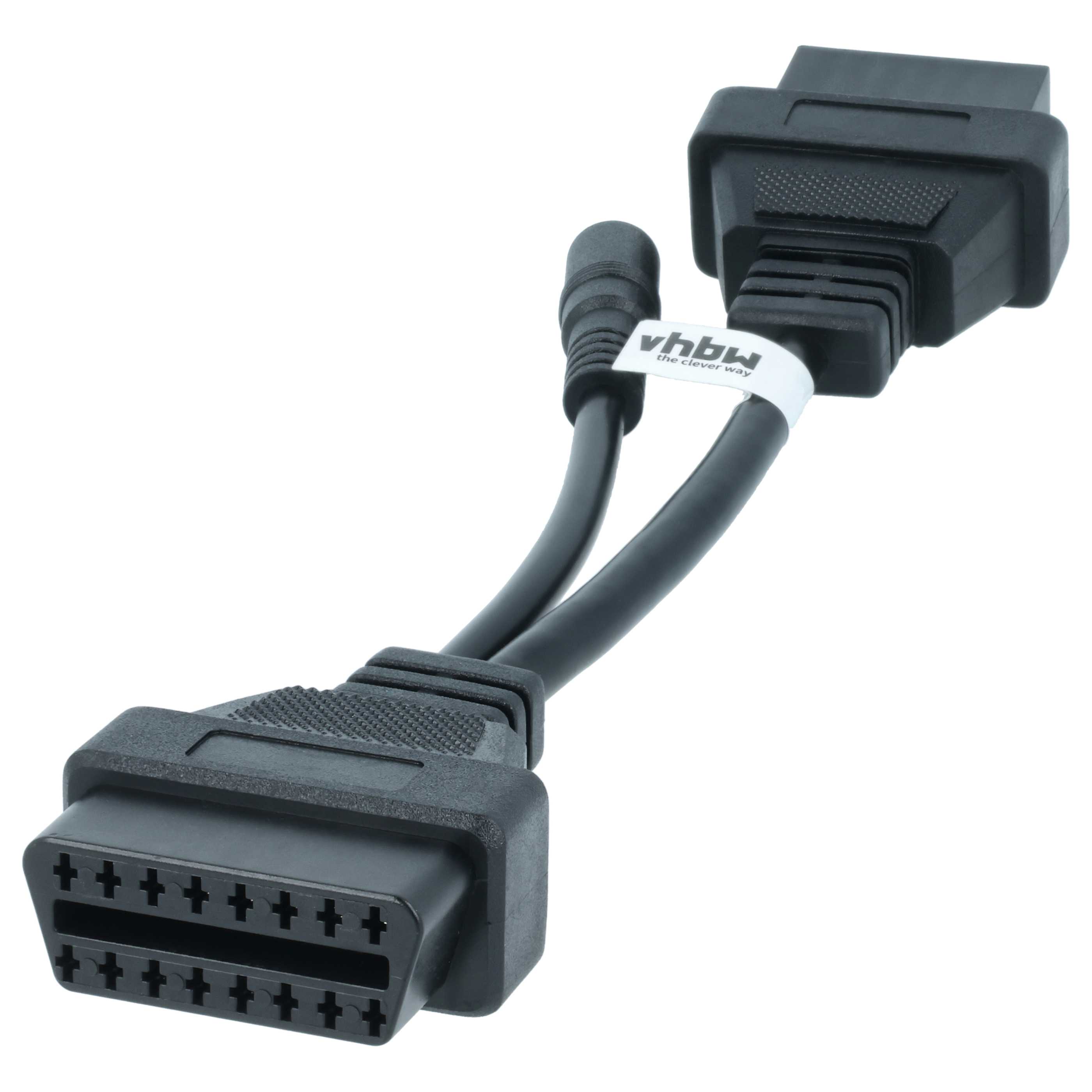 vhbw OBD2 Adapter 12Pin-OBD1 auf OBD2 für Hyundai, Mitsubishi 12 Pin
