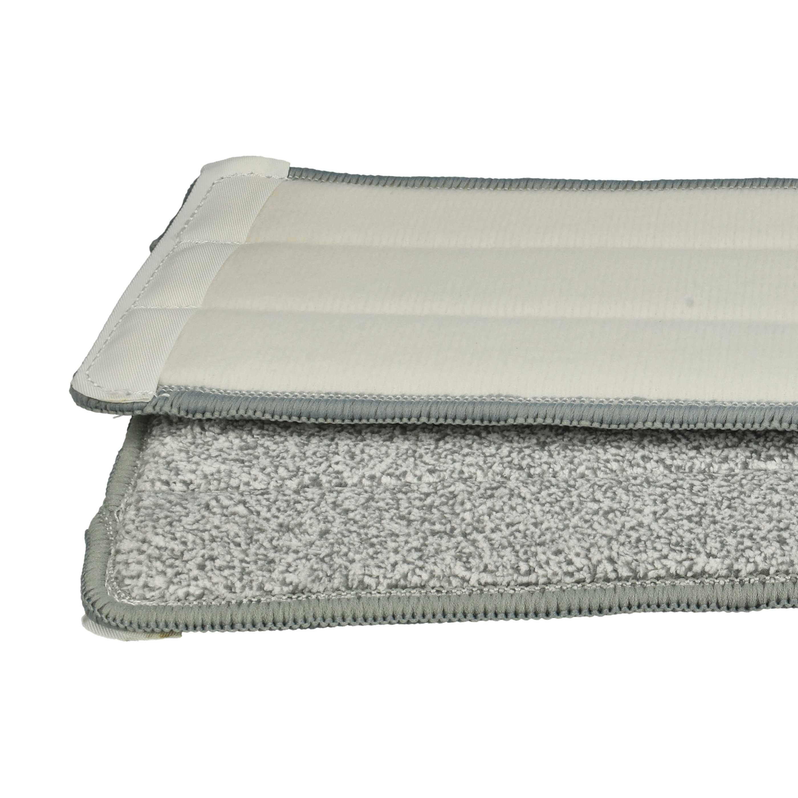 2x Lingette pour balais serpillère Clean Maxx 09996 - polyester, blanc, gris