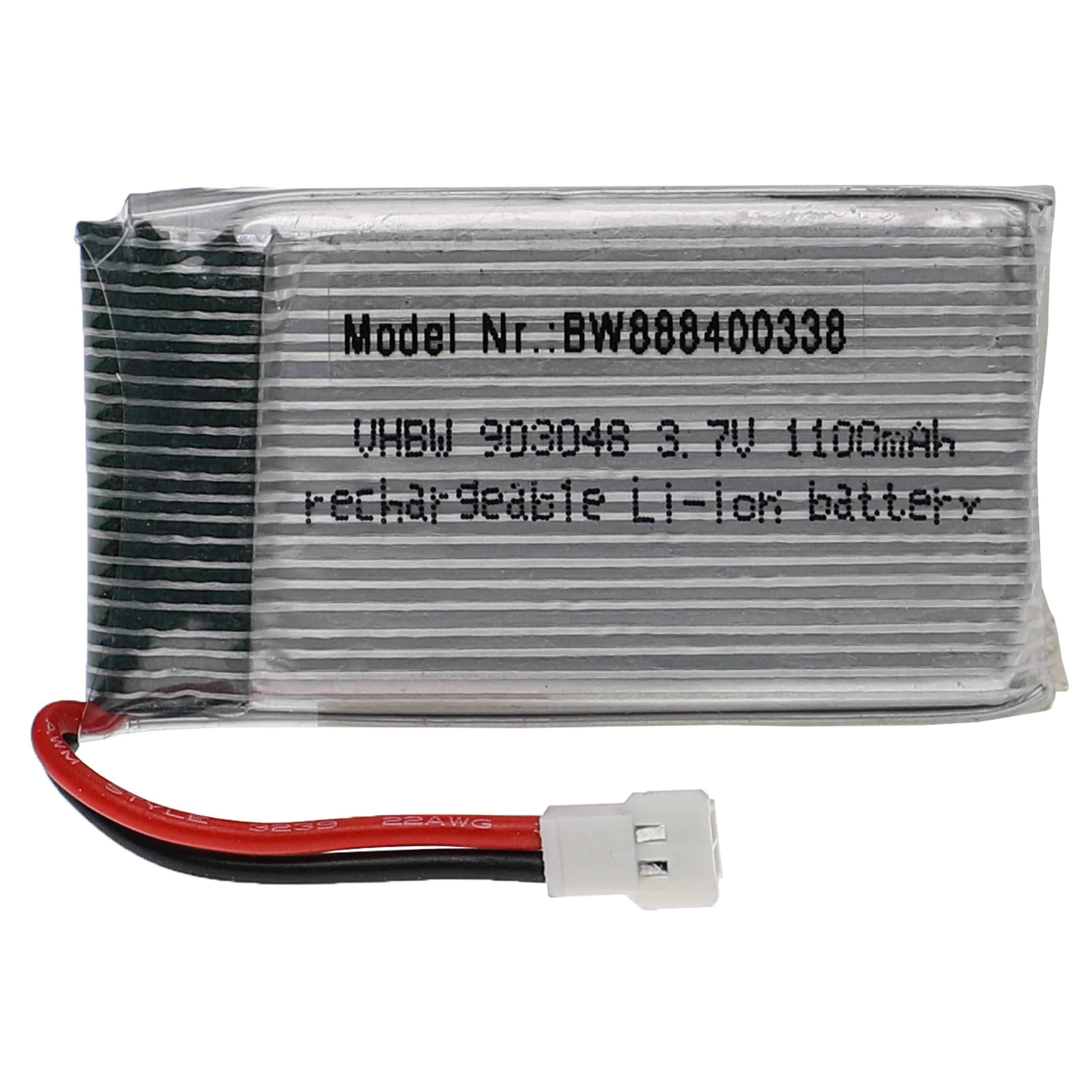 Batería para dispositivos modelismo - 1100 mAh 3,7 V Li-poli, XH 2.54 2P