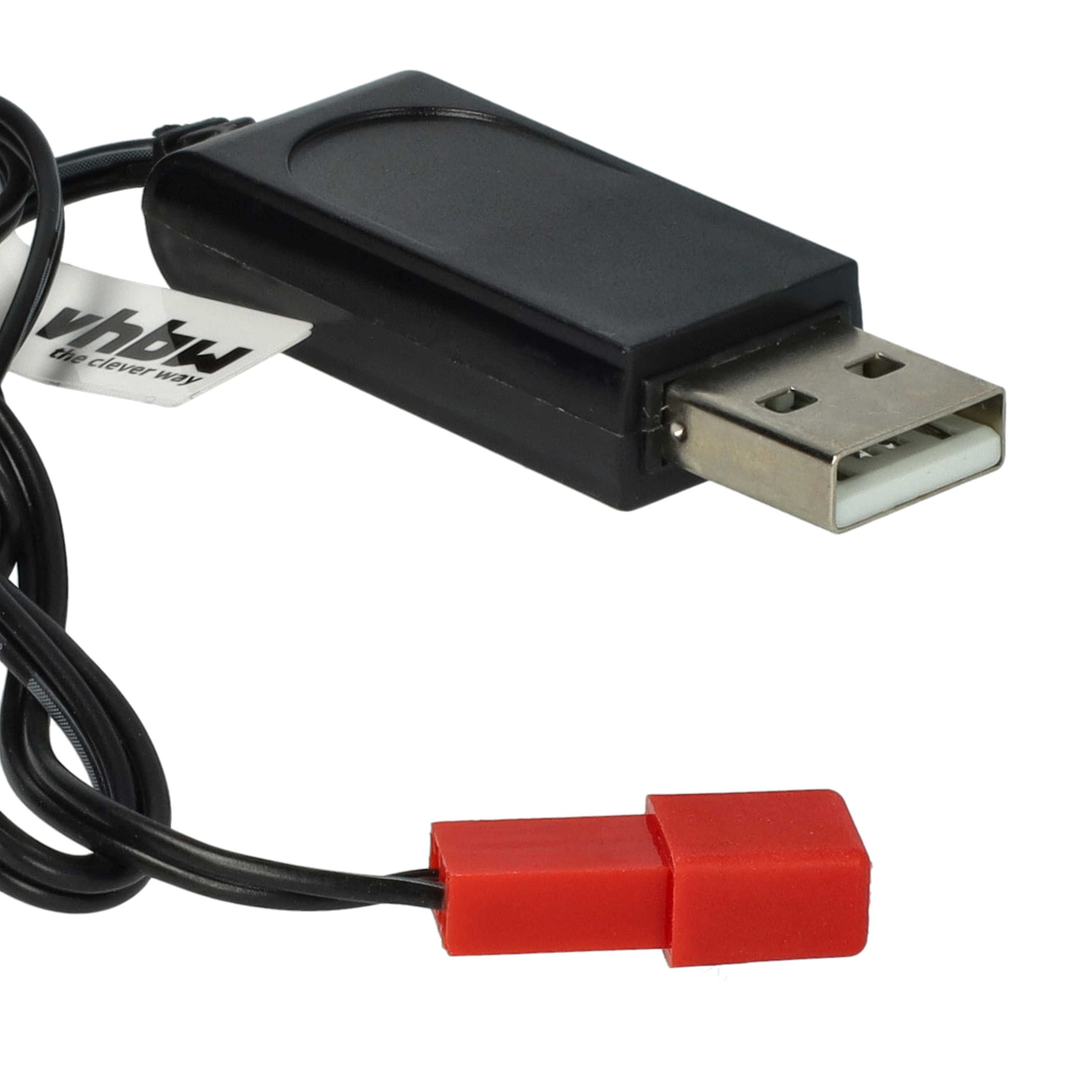 USB Charging Cable suitable for RC Batteries with JST Connector, RC Model Making Battery Packs - 60 cm 4.8 V