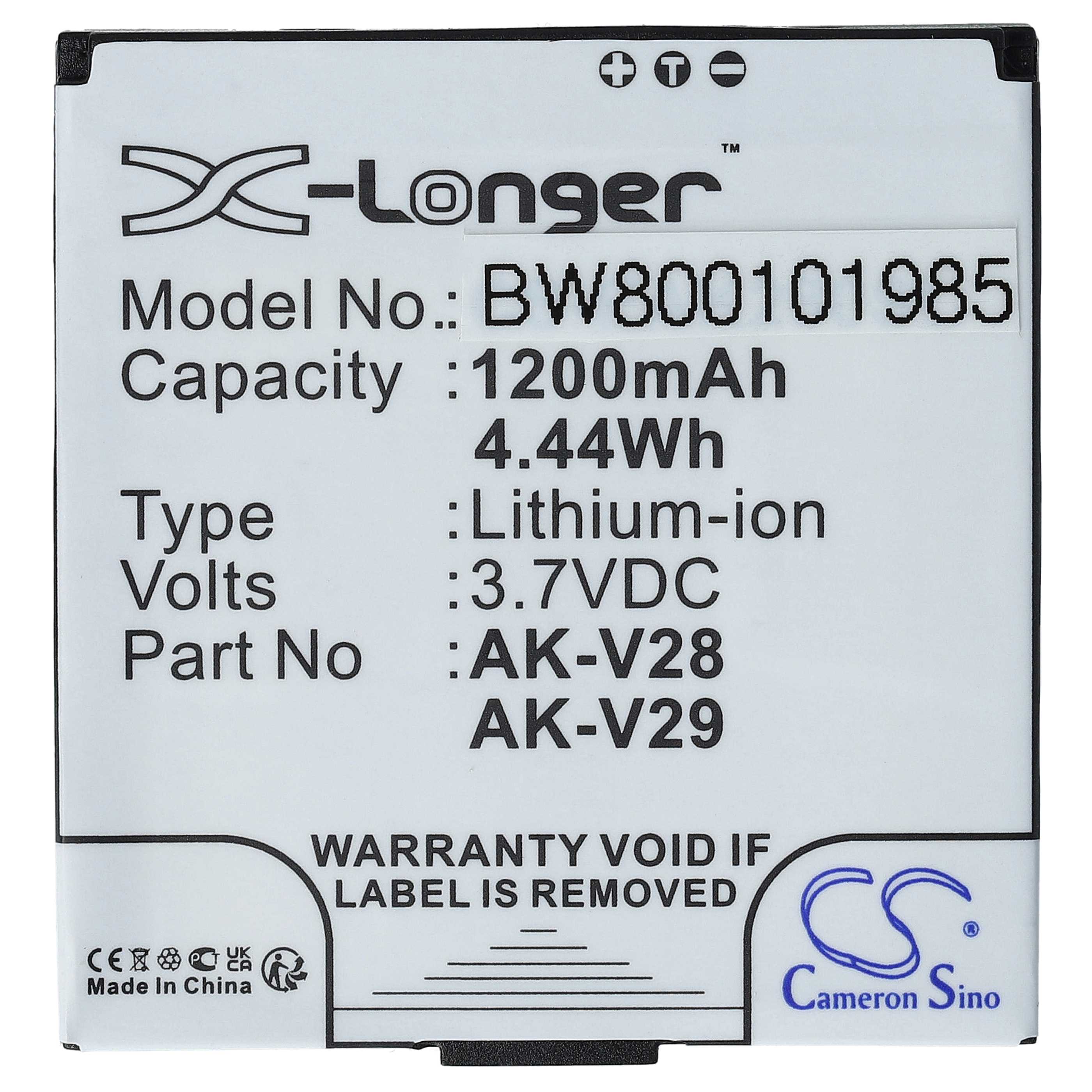 Senior Mobile Phone Battery Replacement for Emporia AK-V28, AK-V29, AK-V29i, 40426 - 1200 mAh 3.7 V Li-Ion