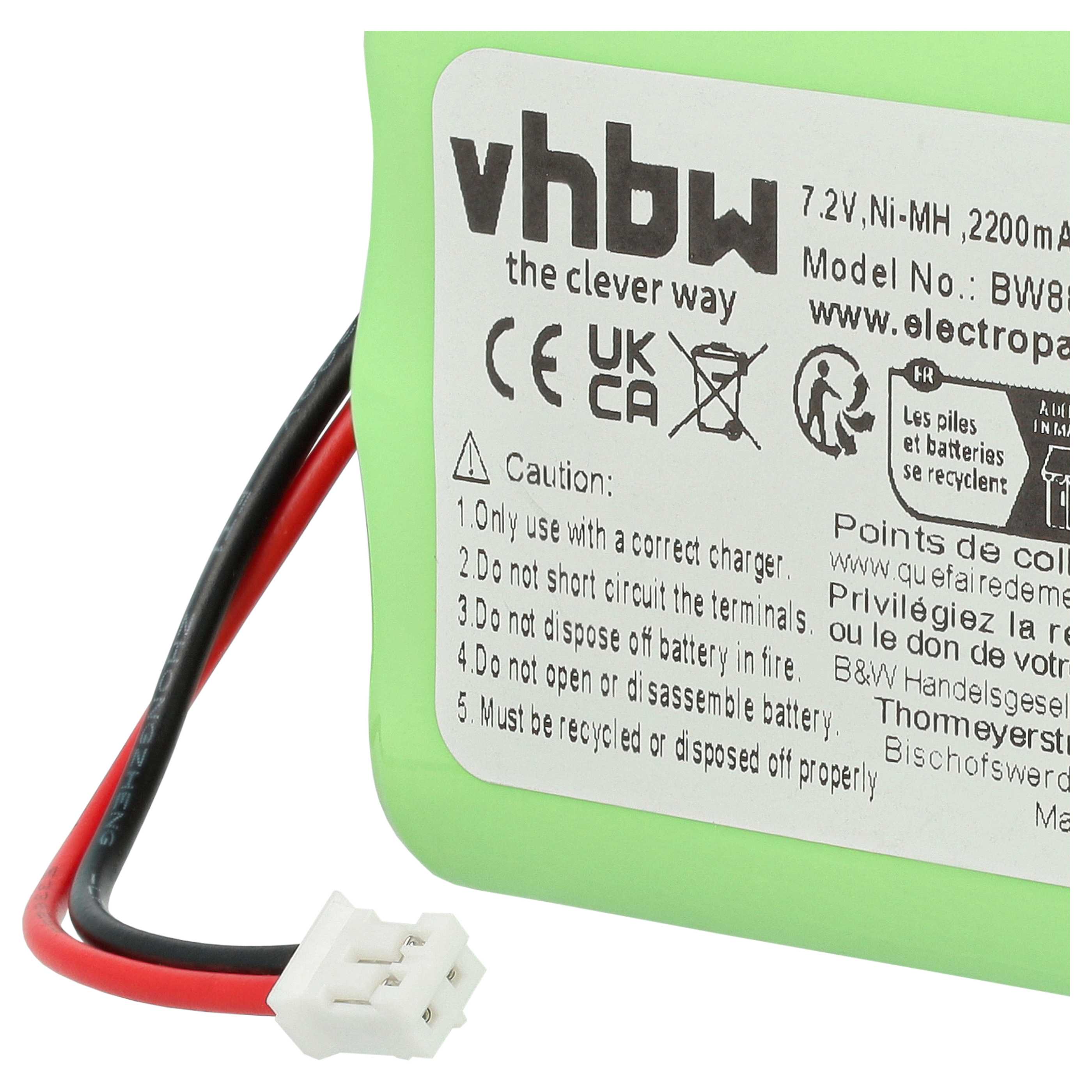 Batterie (4 pcs.)projecteur LED Ape Labs LightCan, LightCan SE, LightCan V2 - 2200mAh 7,2V NiMH