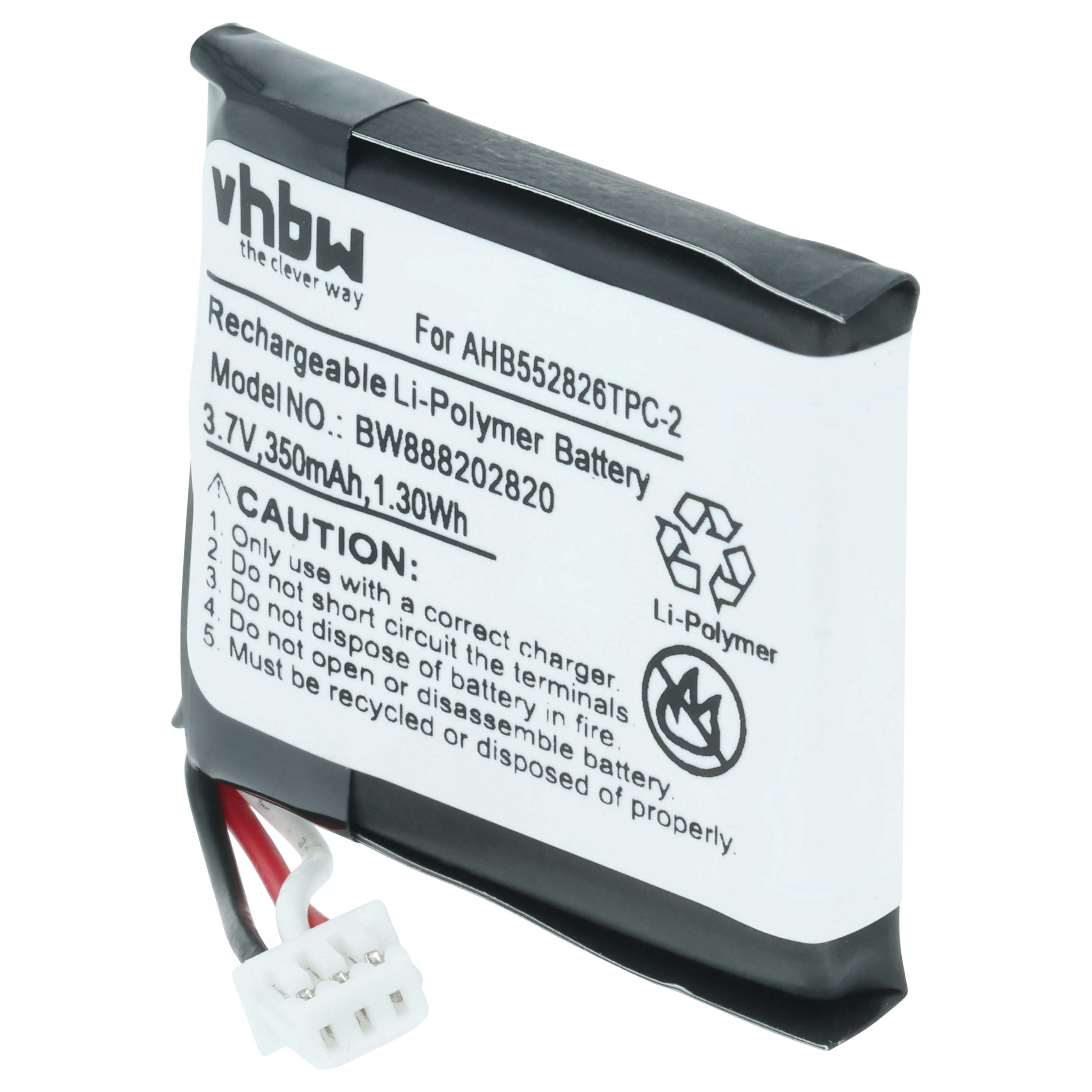 Akumulator do słuchawek bezprzewodowych zamiennik Sennheiser AHB552826TPC - 360 mAh 3,7 V LiPo