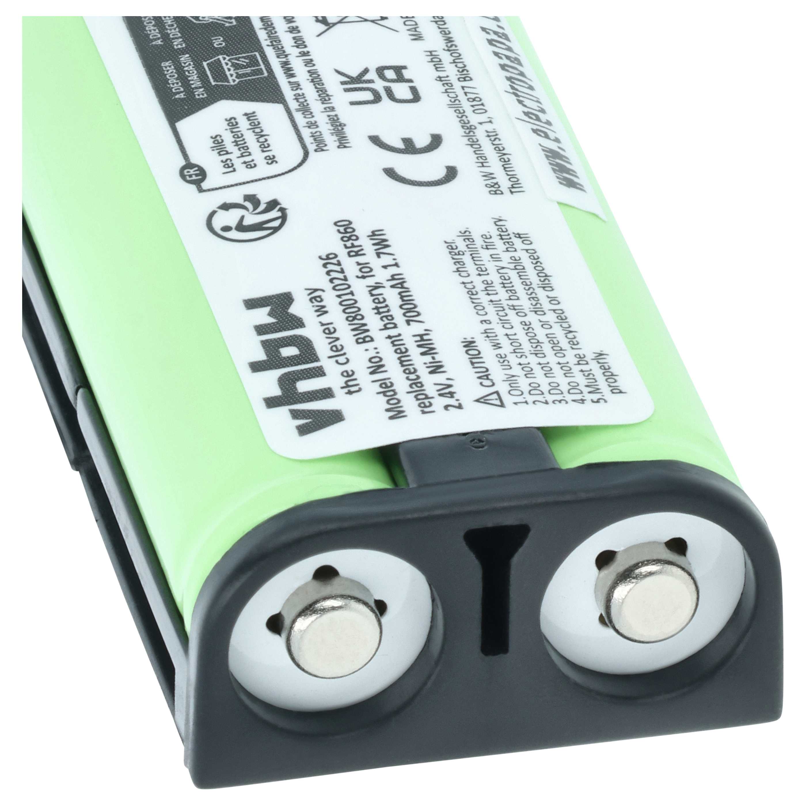 Batteria per auricolari cuffie Sony BP-HP550-11, MDR-RF811RK, MDR-RF855RK - 700mAh 2,4V NiMH