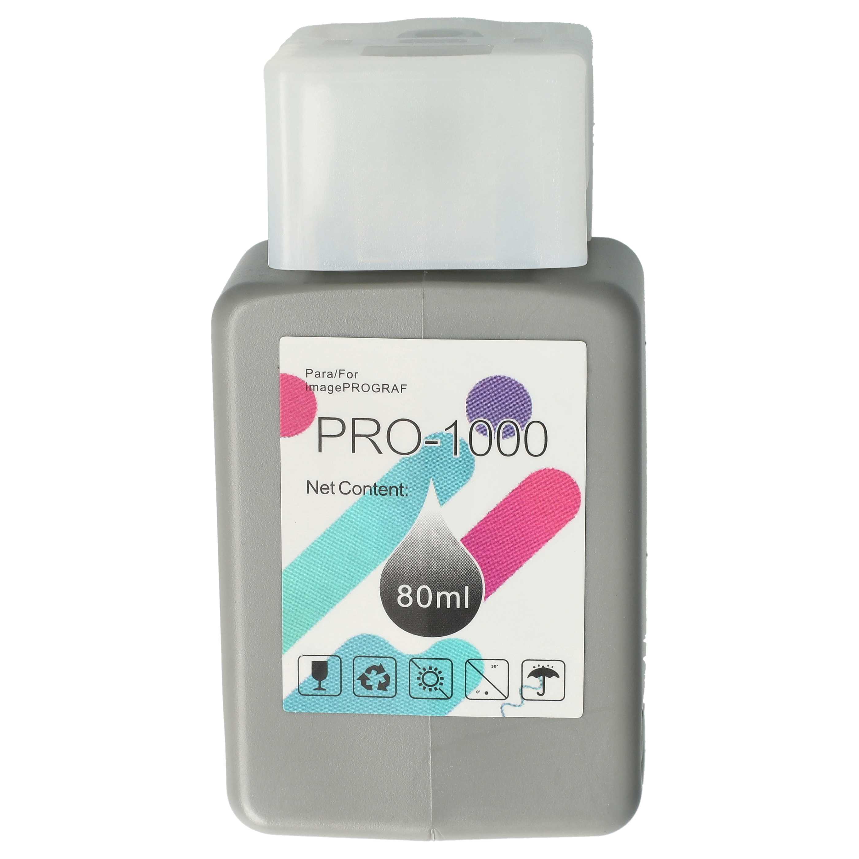 Ink Cartridge as Exchange for Canon PFI-1000PGY for Canon Printer - Grey/Photo-Black 80 ml + Chip