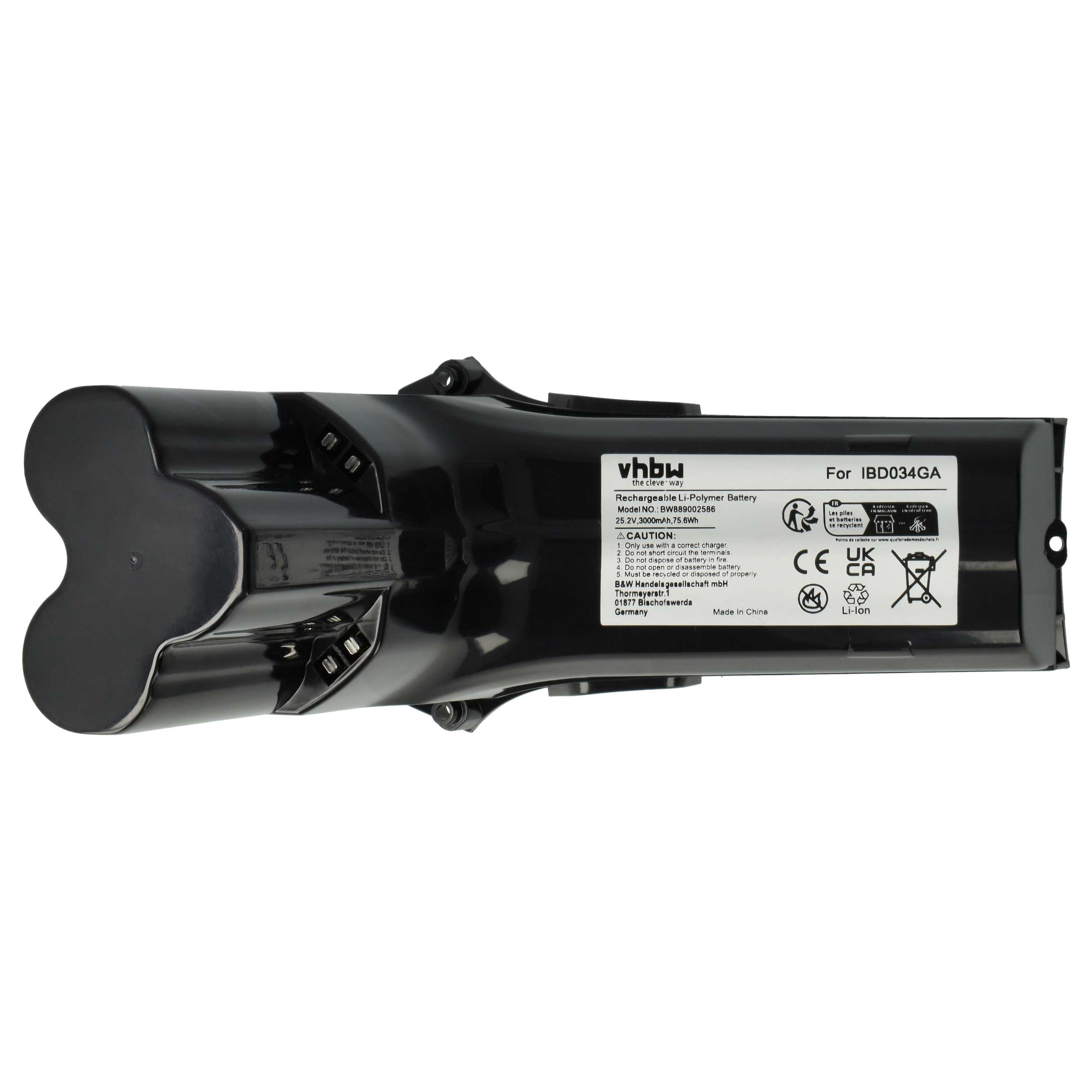 Akku als Ersatz für Philips IBD034GA, 300000517621, 300000517631, 6.27.40.08-0 für Philips Staubsauger - 3000mAh 25,2V Li-Ion