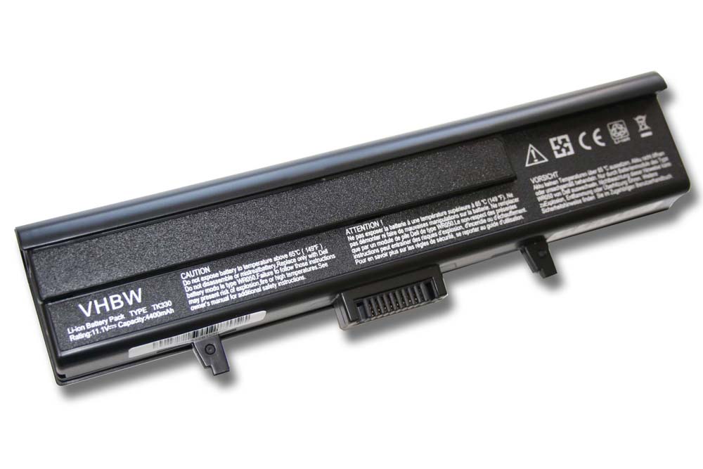 Batterie remplace Dell 312-0660, 312-0662, 312-0663 pour ordinateur portable - 4400mAh 11,1V Li-ion, noir