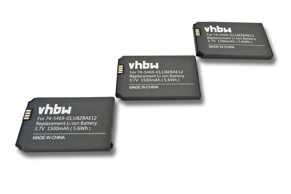 3x Batteries remplace Cisco 74-5469-01, 74-5468-01 pour téléphone Cisco - 1500mAh 3,7V Li-ion