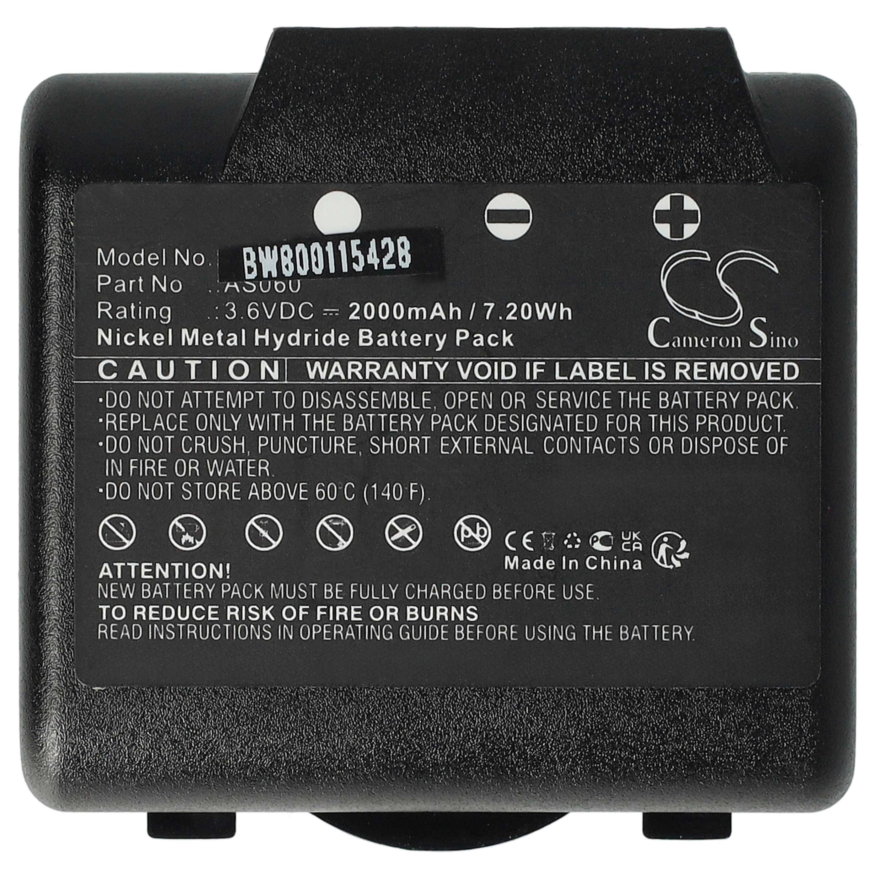 Batteria per radiocomando industriale sostituisce IMET AS060, AS083 IMET - 2000mAh 3,6V NiMH