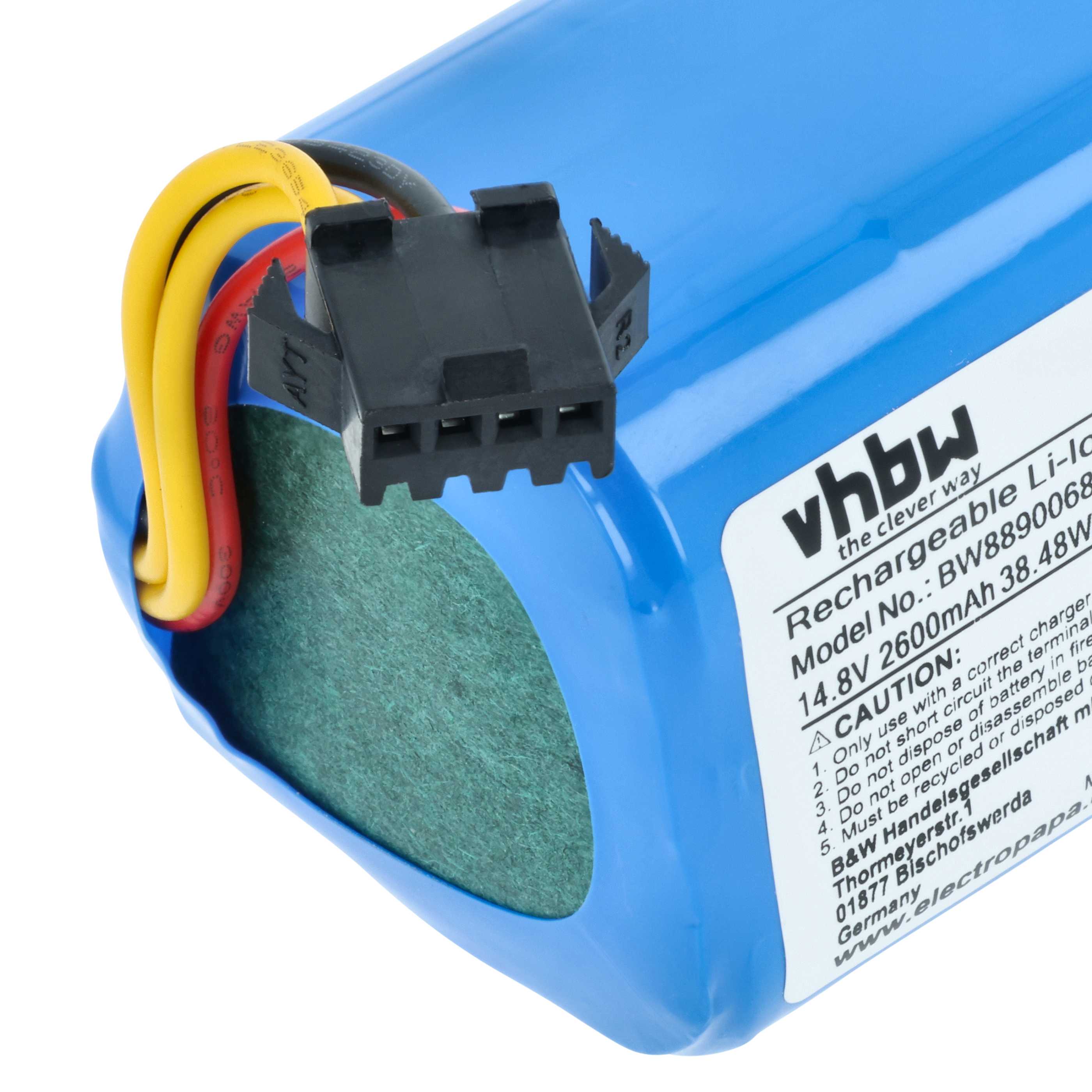 Batteria sostituisce Hoover B015, 35602251, HGO0314BAT per robot aspiratore - 2,6Ah 14,8V Li-Ion