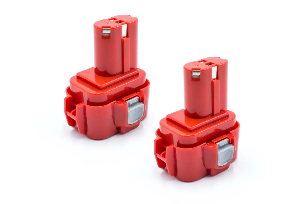 Batteria (2x pezzo) per attrezzo sostituisce Makita 192321-5, 192404-1, 192019-4 - 1500 mAh, 9,6 V, NiMH