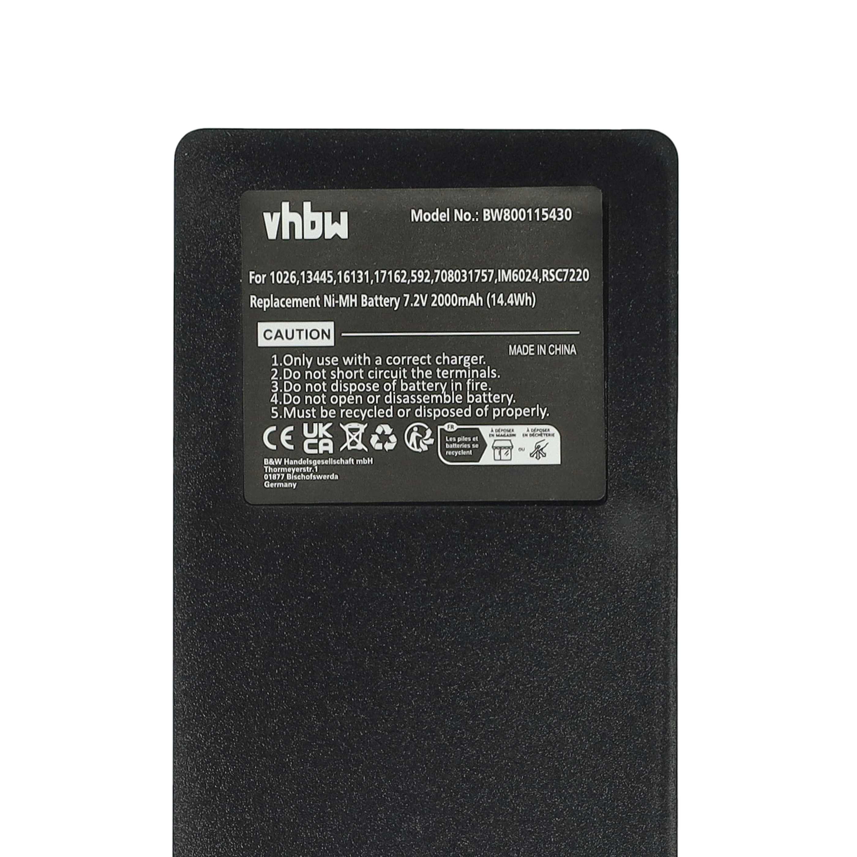 Batería (3 ud) reemplaza Scanreco 1026 para Palfinger, Scanreco 590, 592 sistema control - 2000mAh 7,2V NiMH
