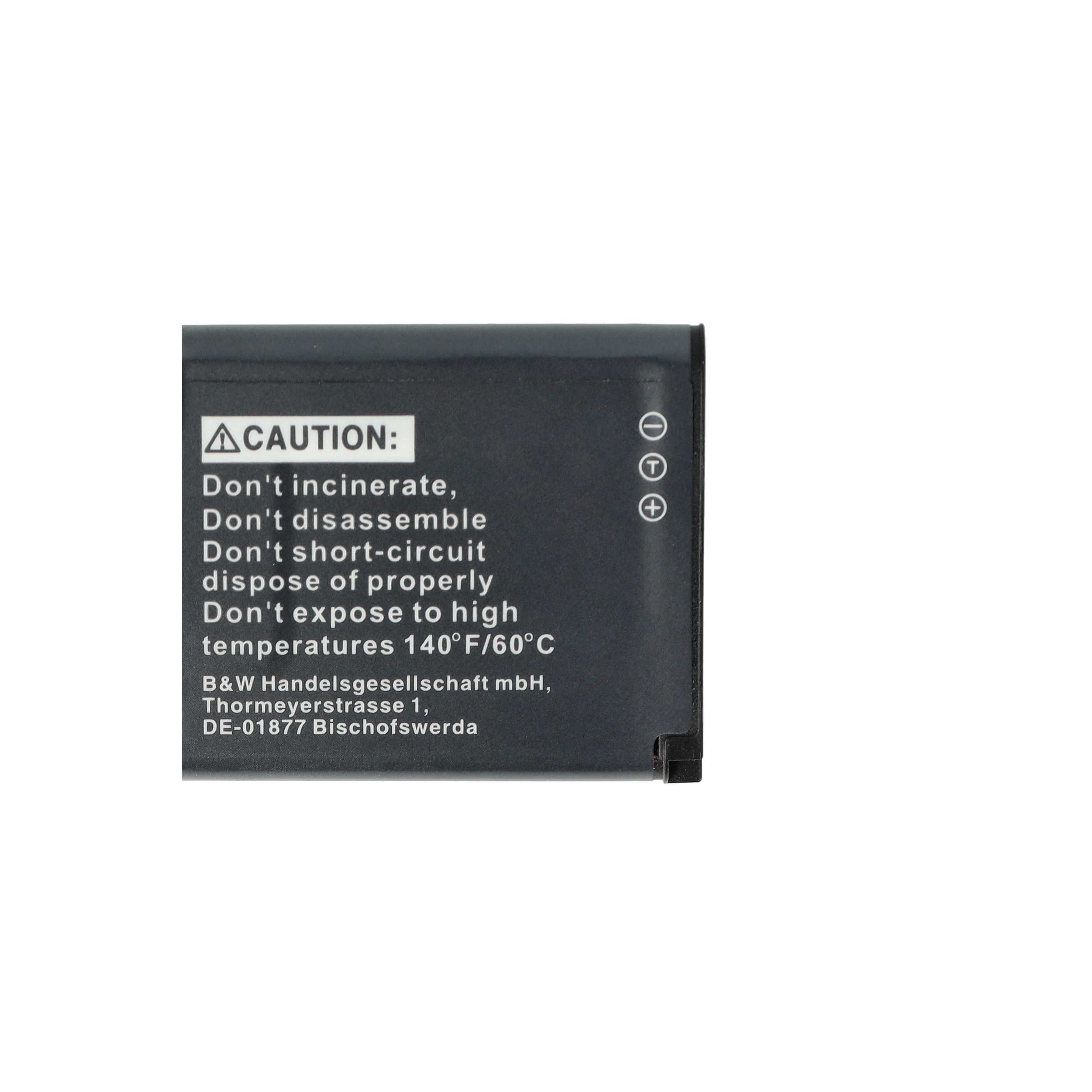 2x Battery replaces Leica BP-DC14, BP-DC14E - 650mAh, 3.7V, Li-Ion