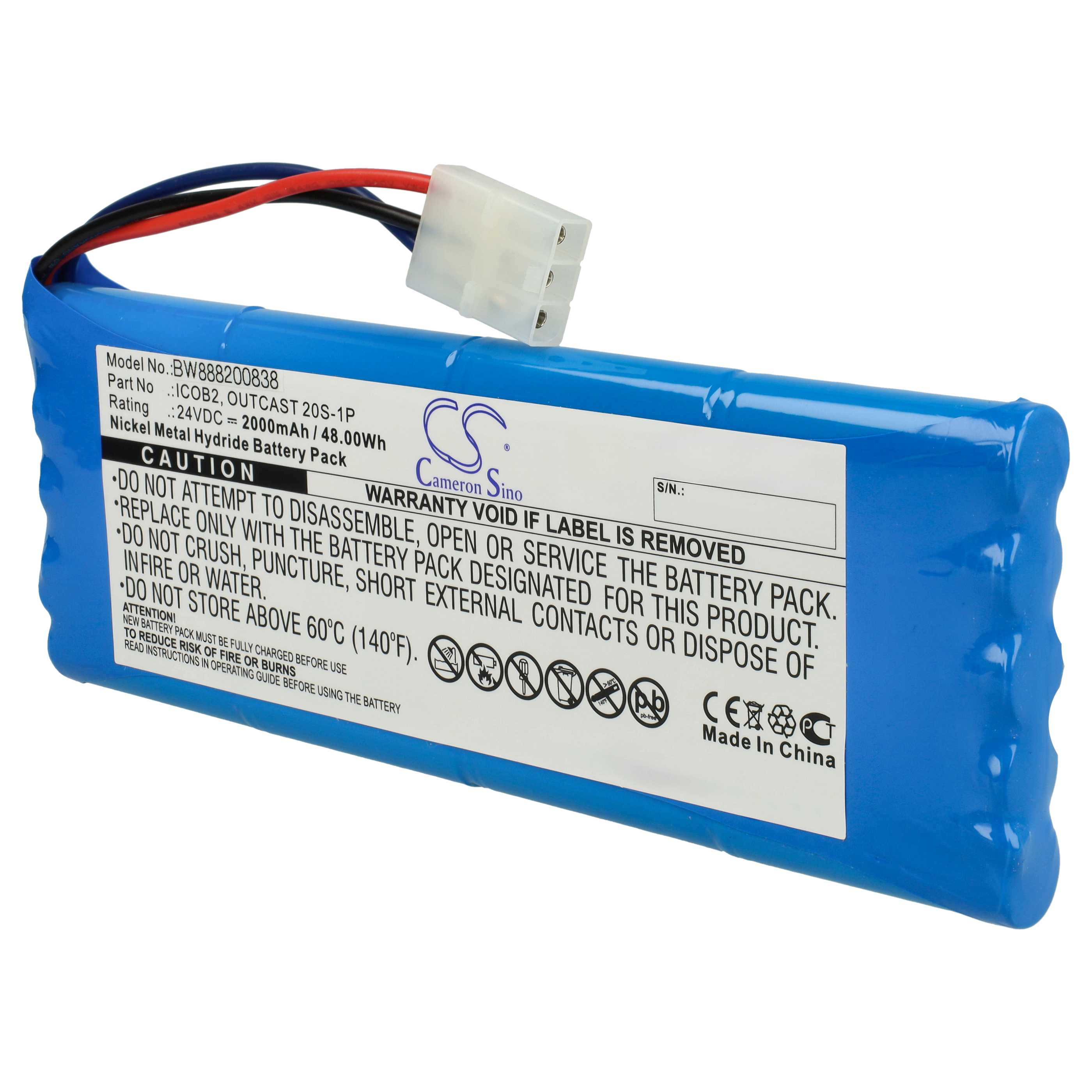 Akumulator do głośnika zamiennik Soundcast 20S-1P, ICOB2 - NiMH 2000mAh