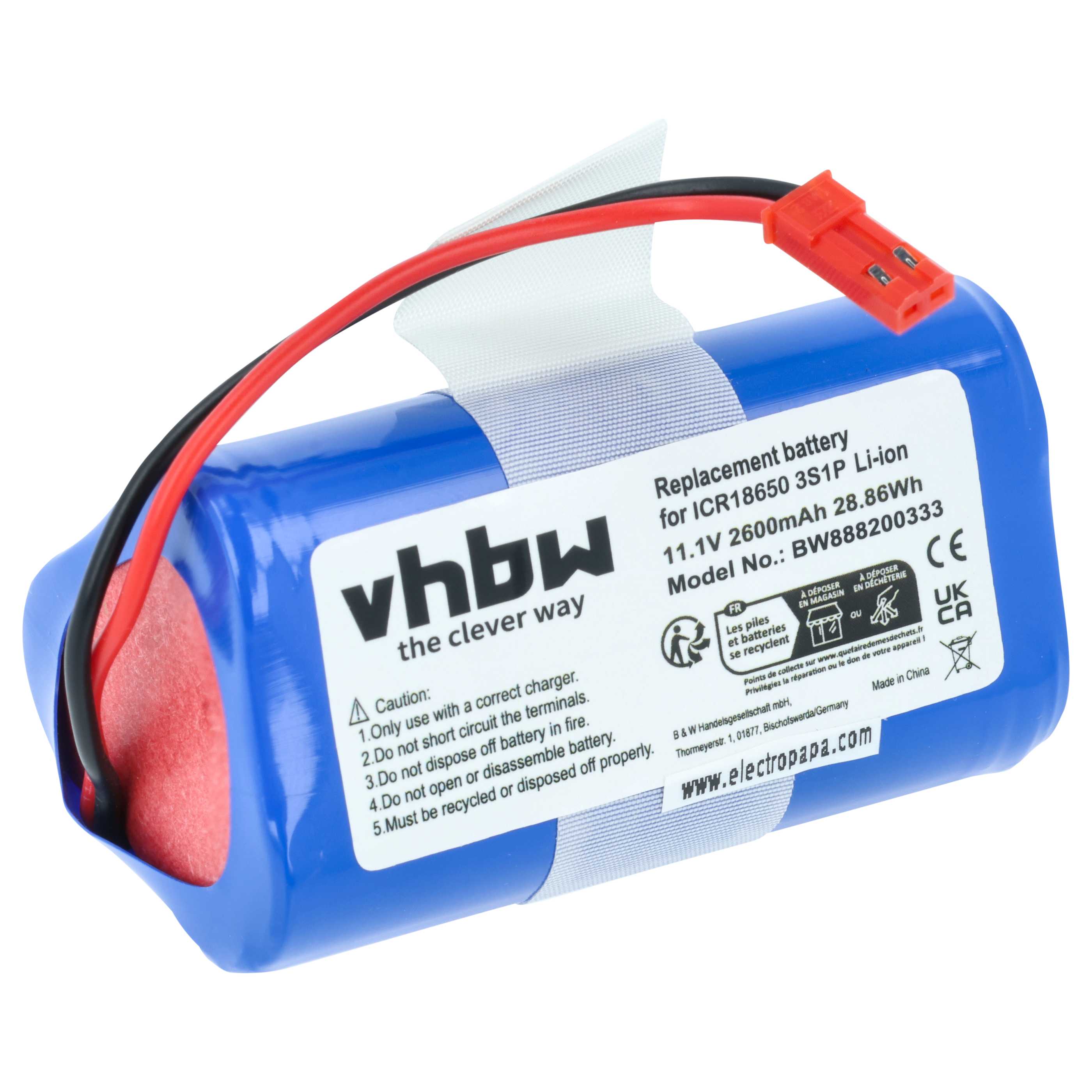 Batteria per robot aspiratore iLife, Electropan - 2600mAh 11,1V Li-Ion