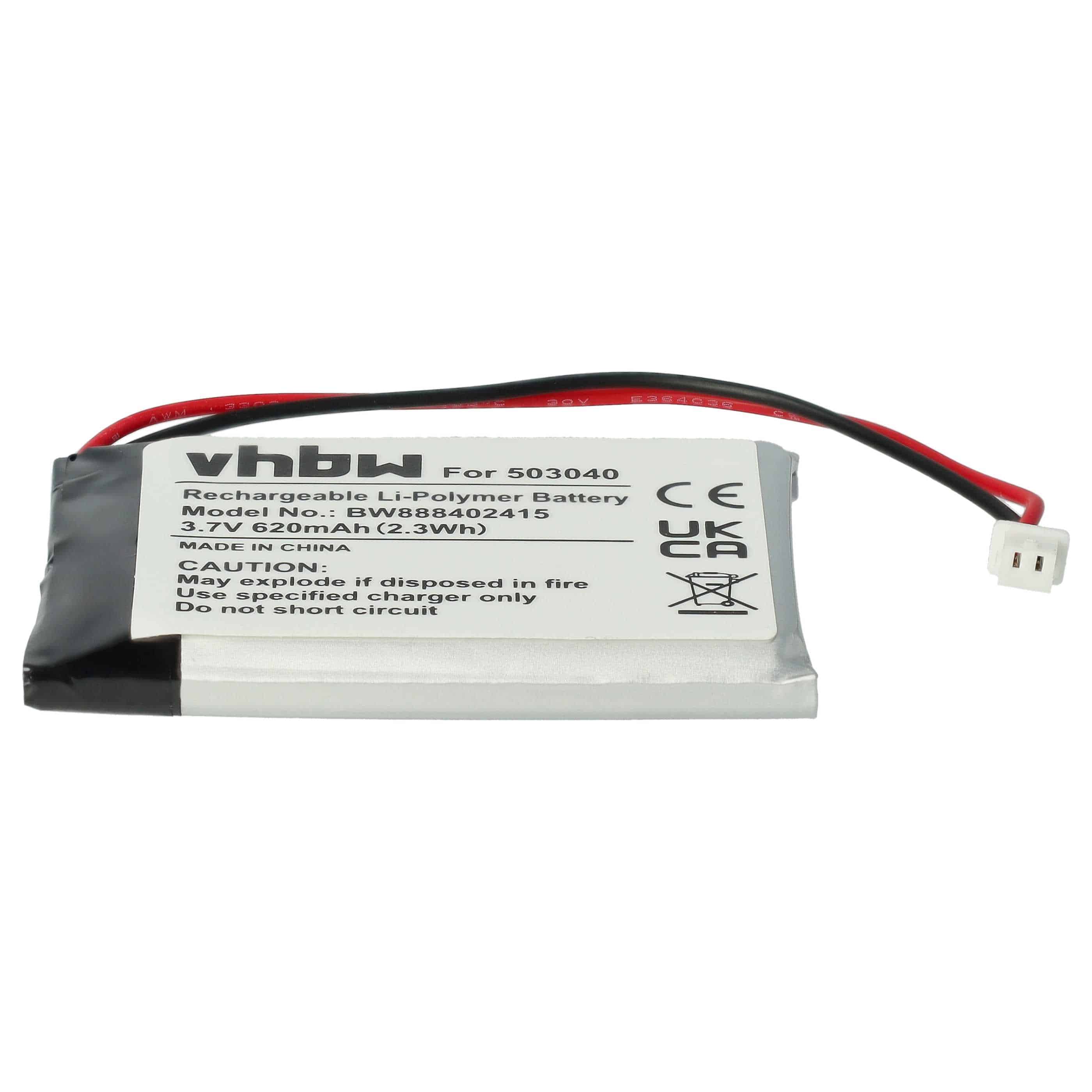 Battery Replacement for 503040 - 620 mAh 3.7 V Li-polymer