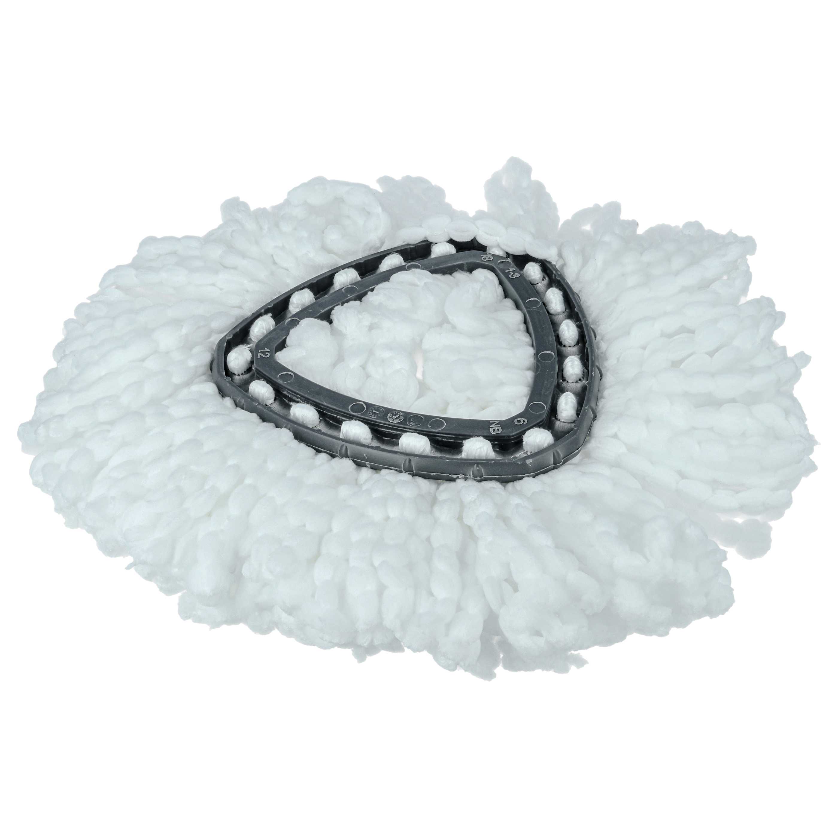 4x Mop Head replaces Vileda 152623 for Vileda Mop - microfibre, black, white