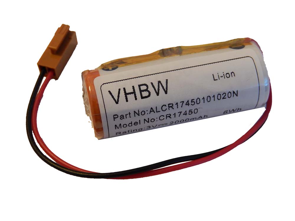 Batterie remplace A02B0200K102, A02B-0200-K102, CR17450ER-CX pour unité de contrôle - 2000mAh 3V Li-ion