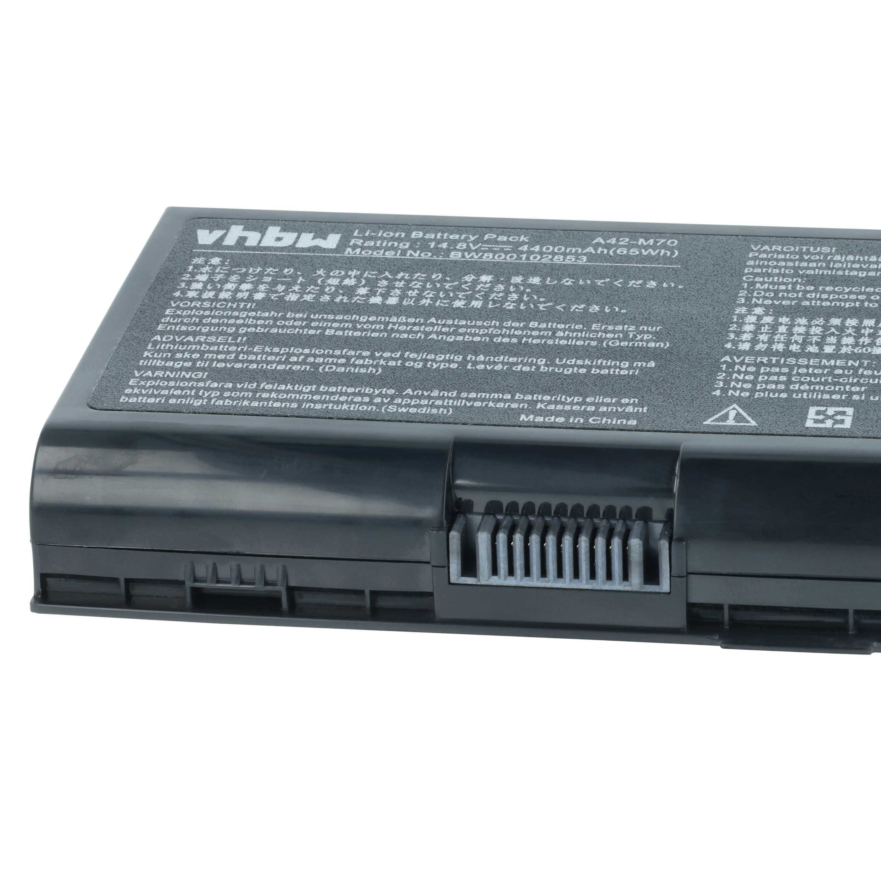 Akumulator do laptopa zamiennik Asus 15G10N3792T0, 07G0165A1875, 07G016WQ1865 - 4400 mAh 14,8 V Li-Ion, czarny
