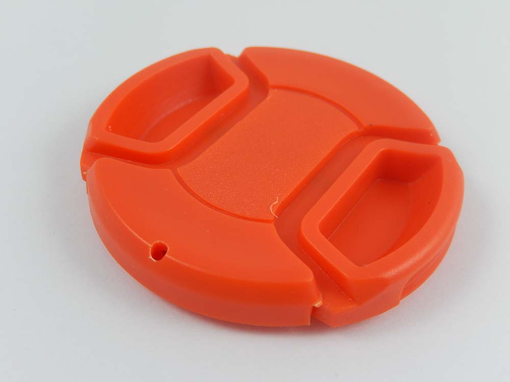 Tapa objetivo 52mm para cámara - Con mango interior, plástico rojo