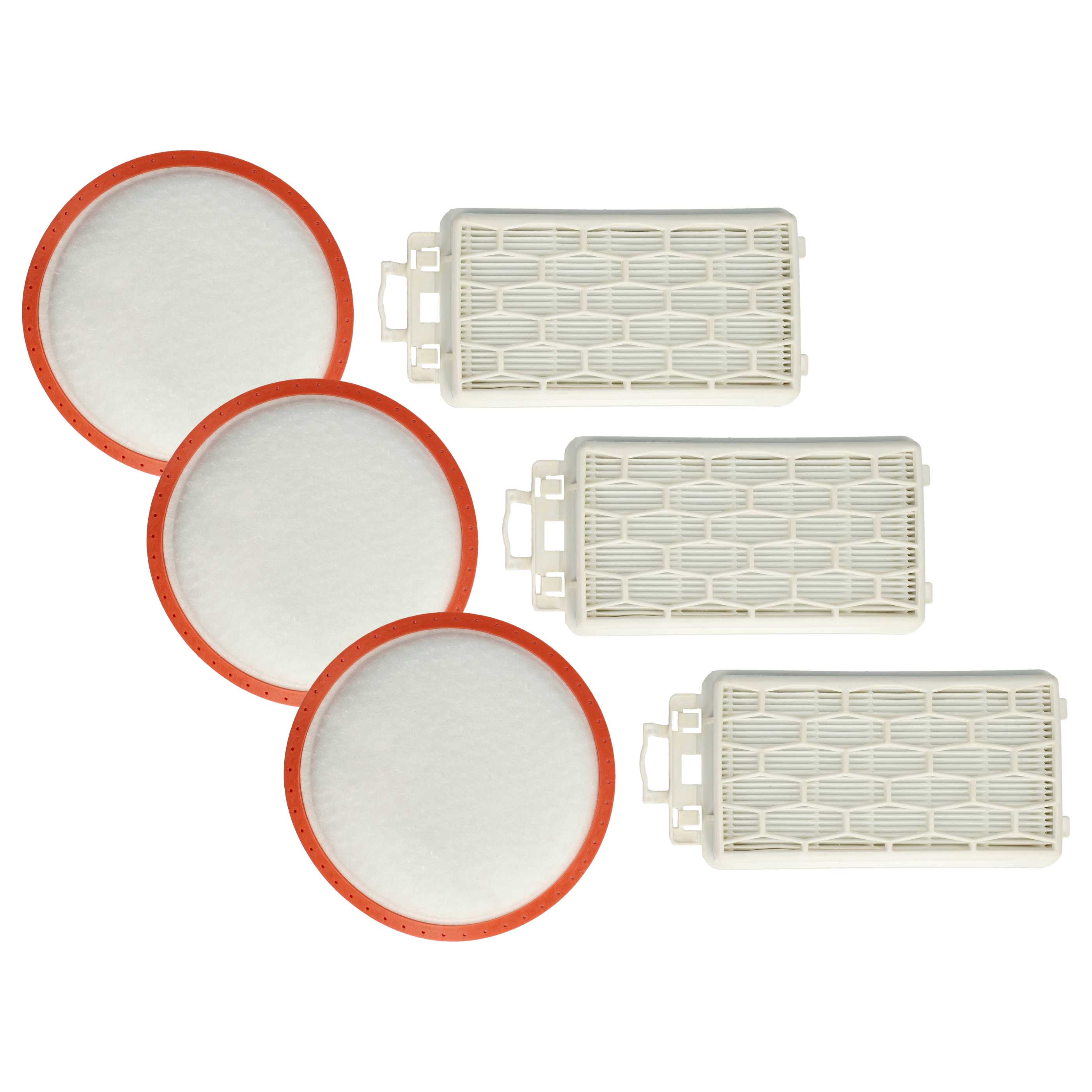 3x Filter Set replaces Dirt Devil 5510001 for Dirt Devil Vacuum Cleaner - Vacuum Cleaner Filter Set