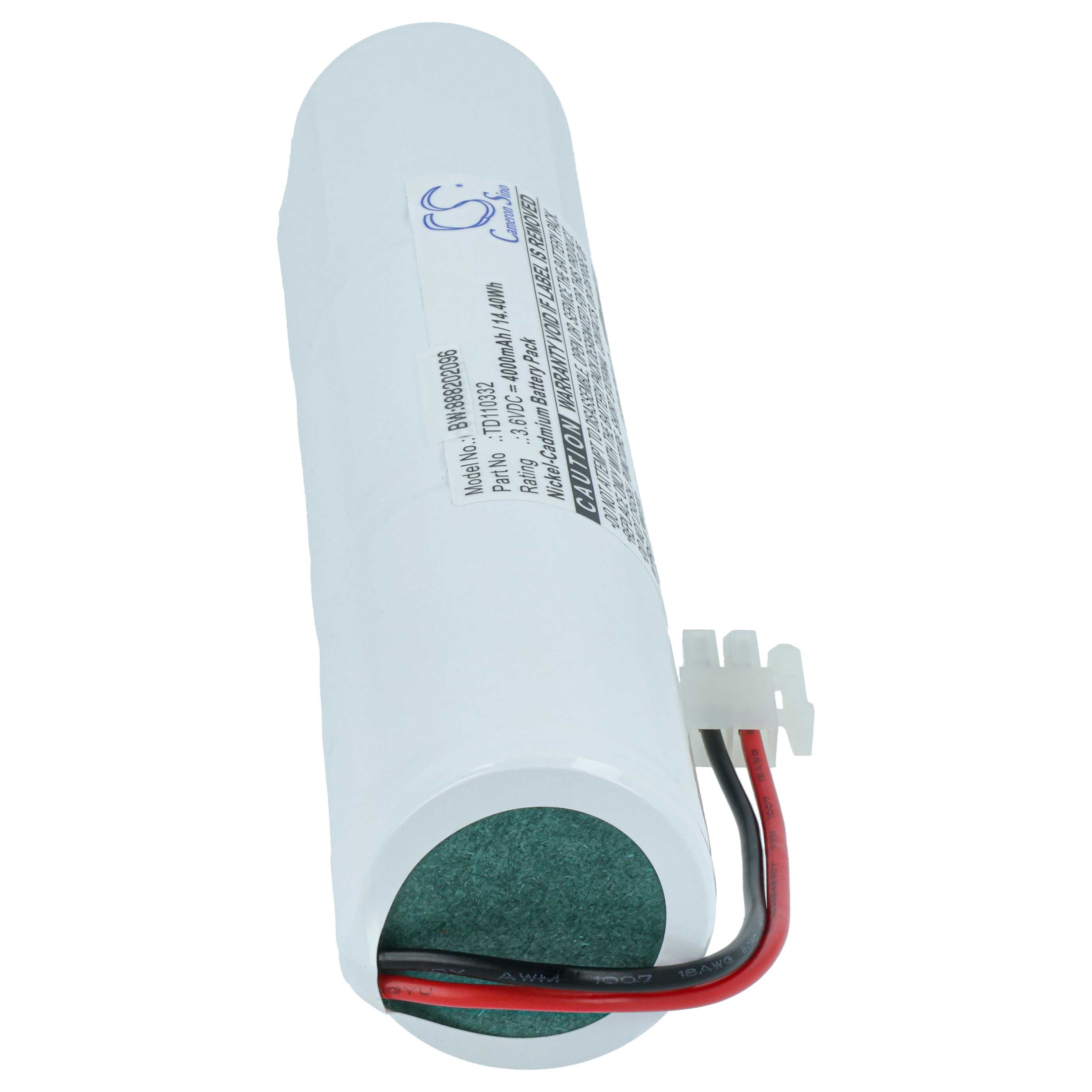 Emergency Light Battery replaces Schneider 329056000, TD110332 - 4000 mAh 3.6 V NiCd