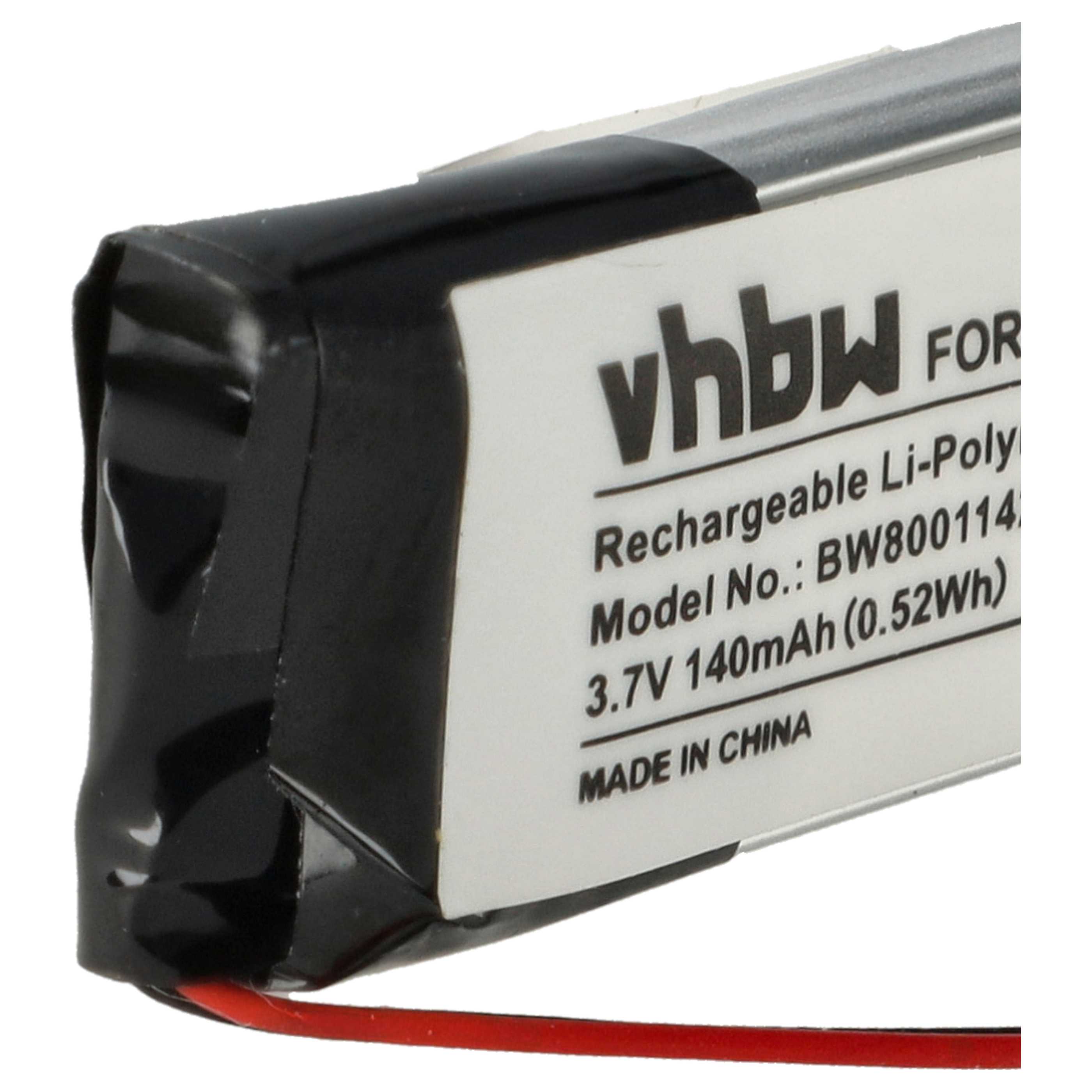 5x Akumulator do słuchawek bezprzewodowych zamiennik Plantronics 66278-01, 79879-01 - 140 mAh 3,7 V LiPo