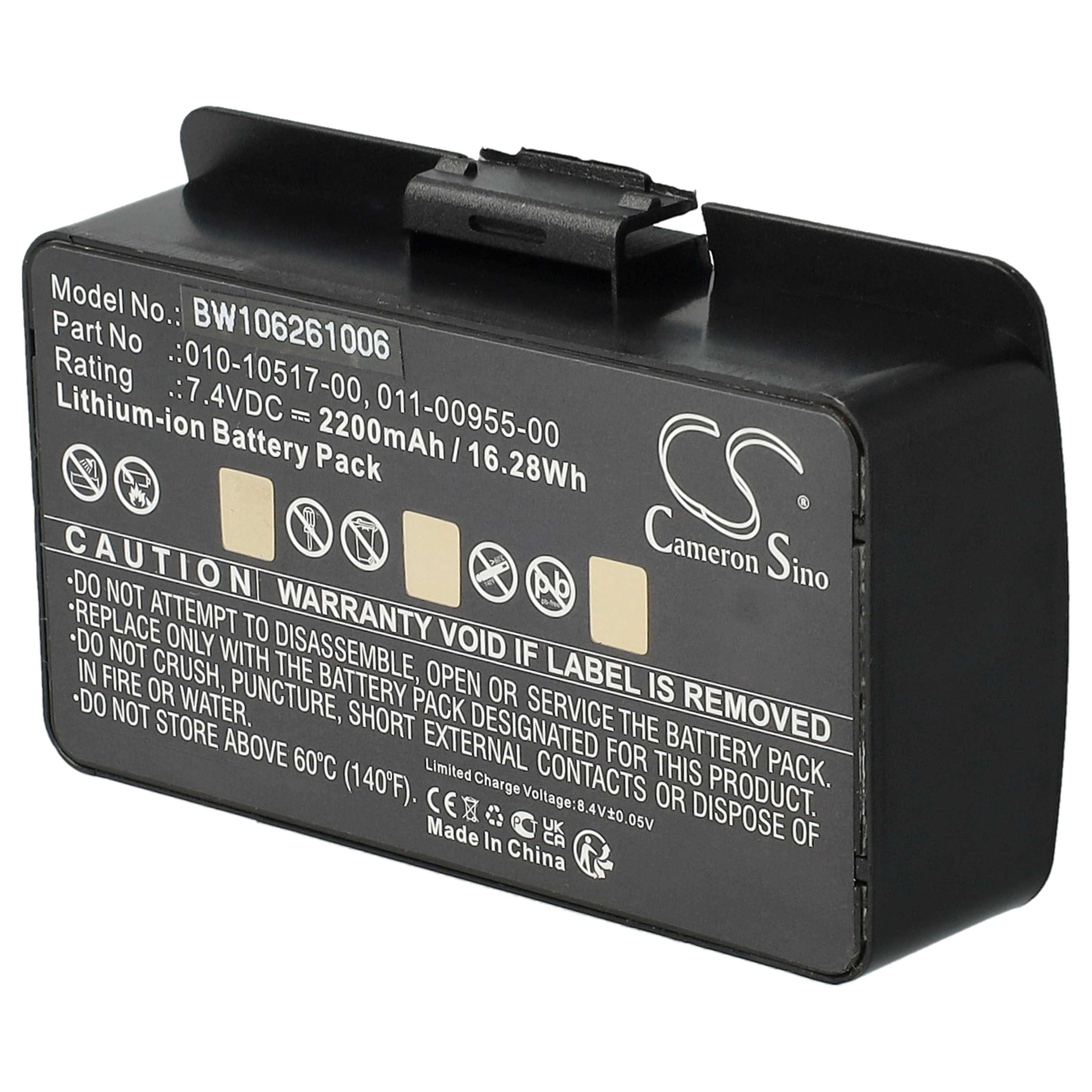 GPS Battery Replacement for Garmin 010-10517-00, 010-10517-01, 011-00955-00, 01070800001 - 2200mAh, 7.4V