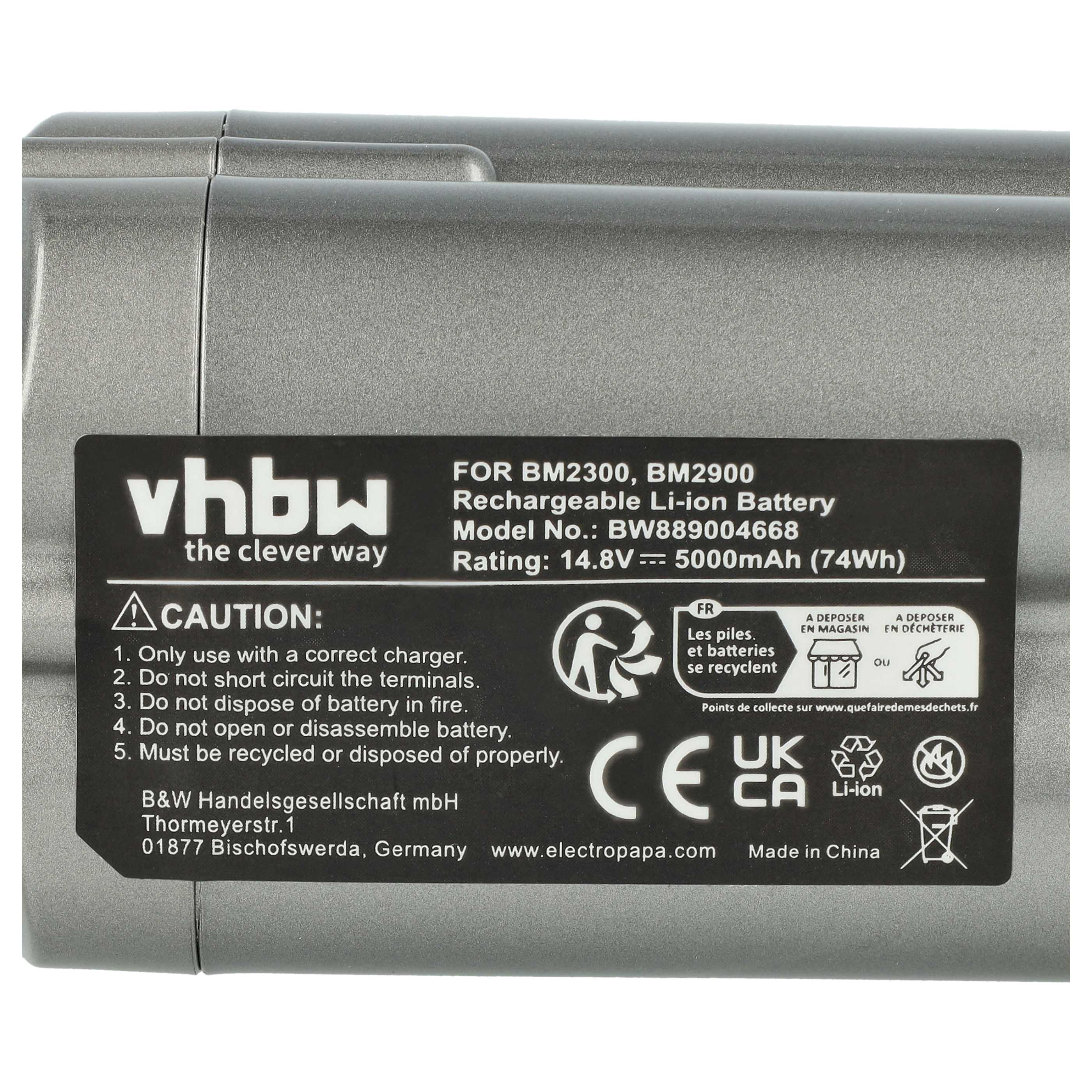 Angelrolle-Akku als Ersatz für Daiwa BM2500, BM2300, BM2900, BM2600 für Daiwa - 5000mAh 14,8V Li-Ion