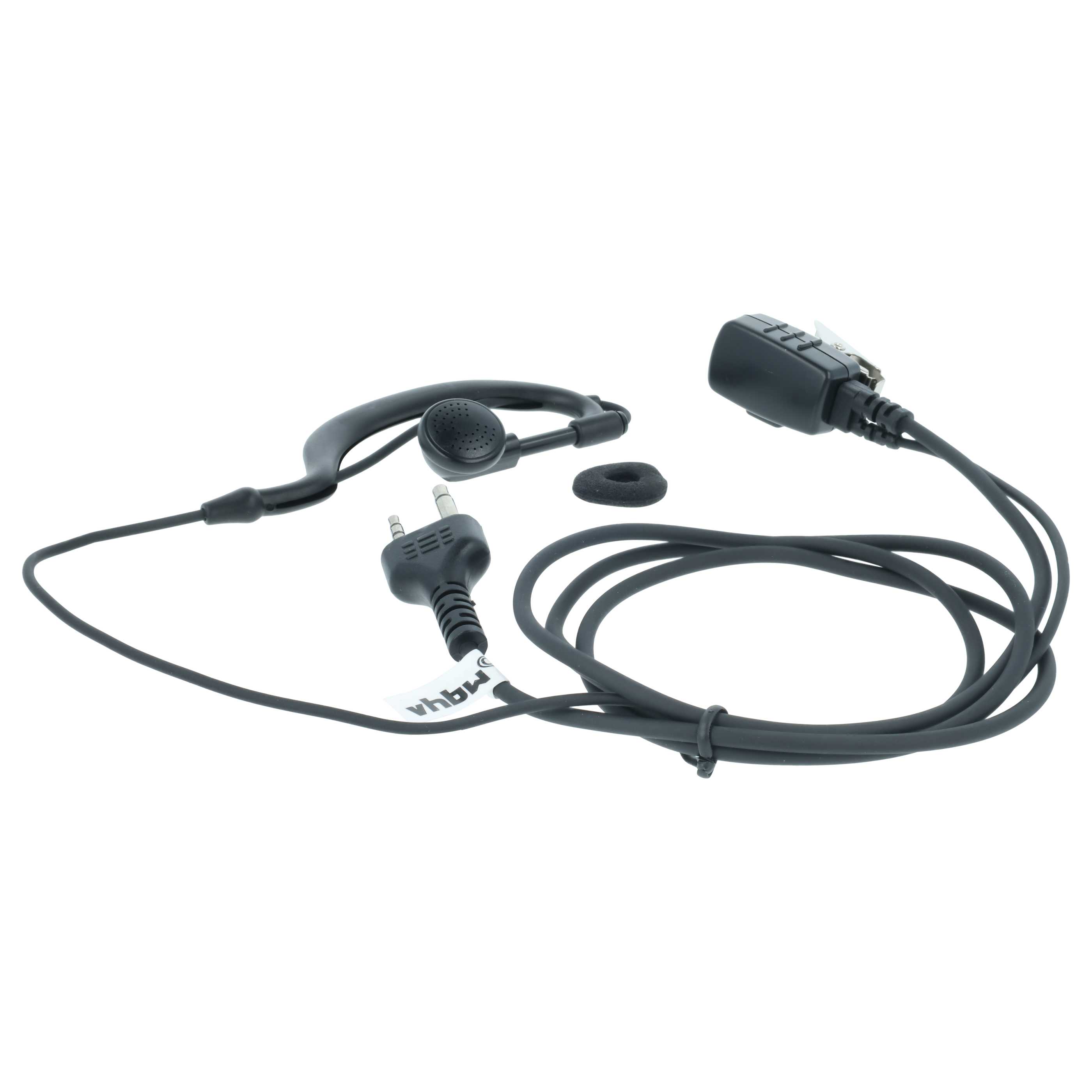 10x Security Radio Headset - "Take Call Button", Clip Mount