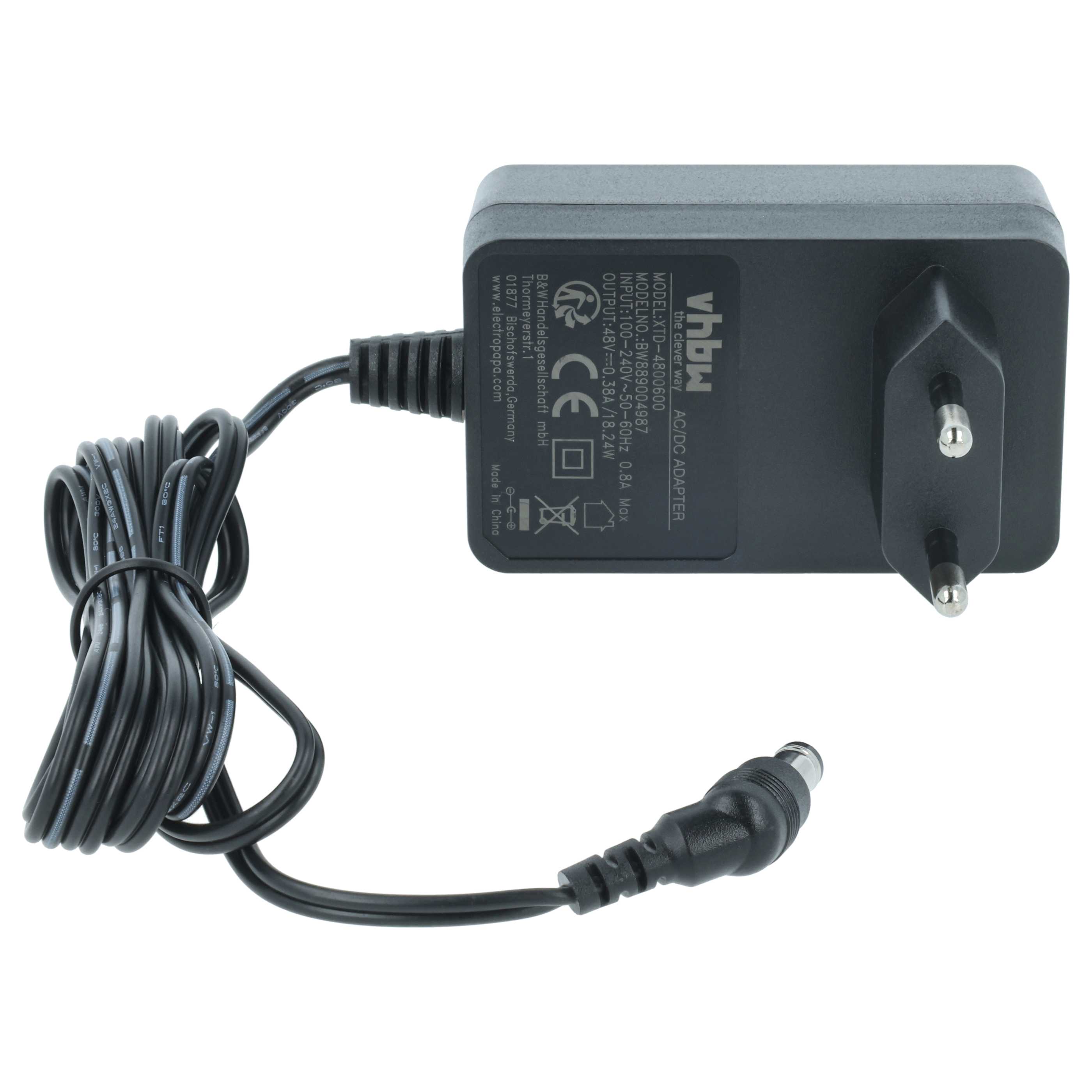 Mains Power Adapter suitable for Polycom SoundPoint IP560, VVX500, 670, 1500 Landline Telephone - 9 cm