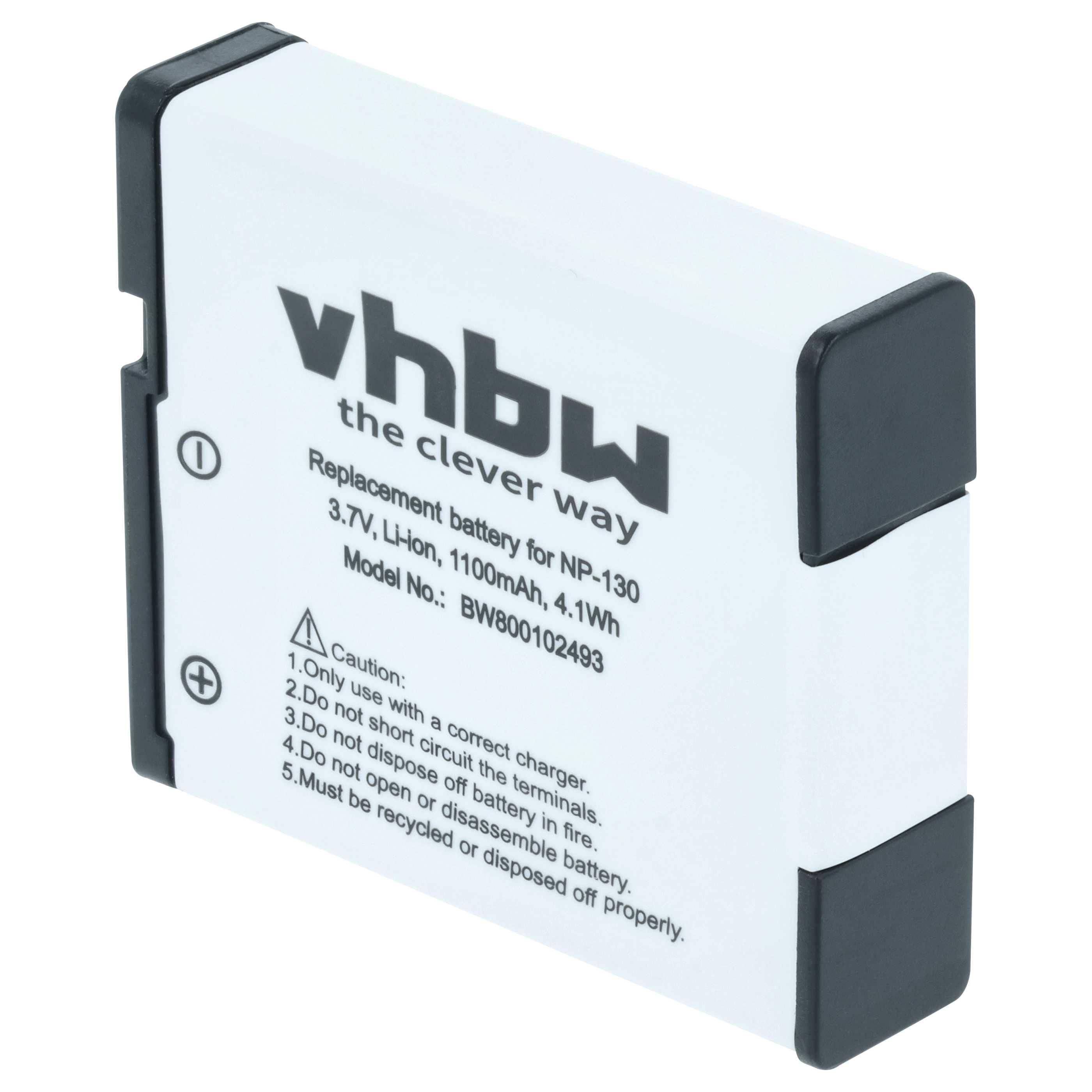3x Battery replaces Casio NP-130, NP-130A - 1100mAh, 3.6V, Li-Ion