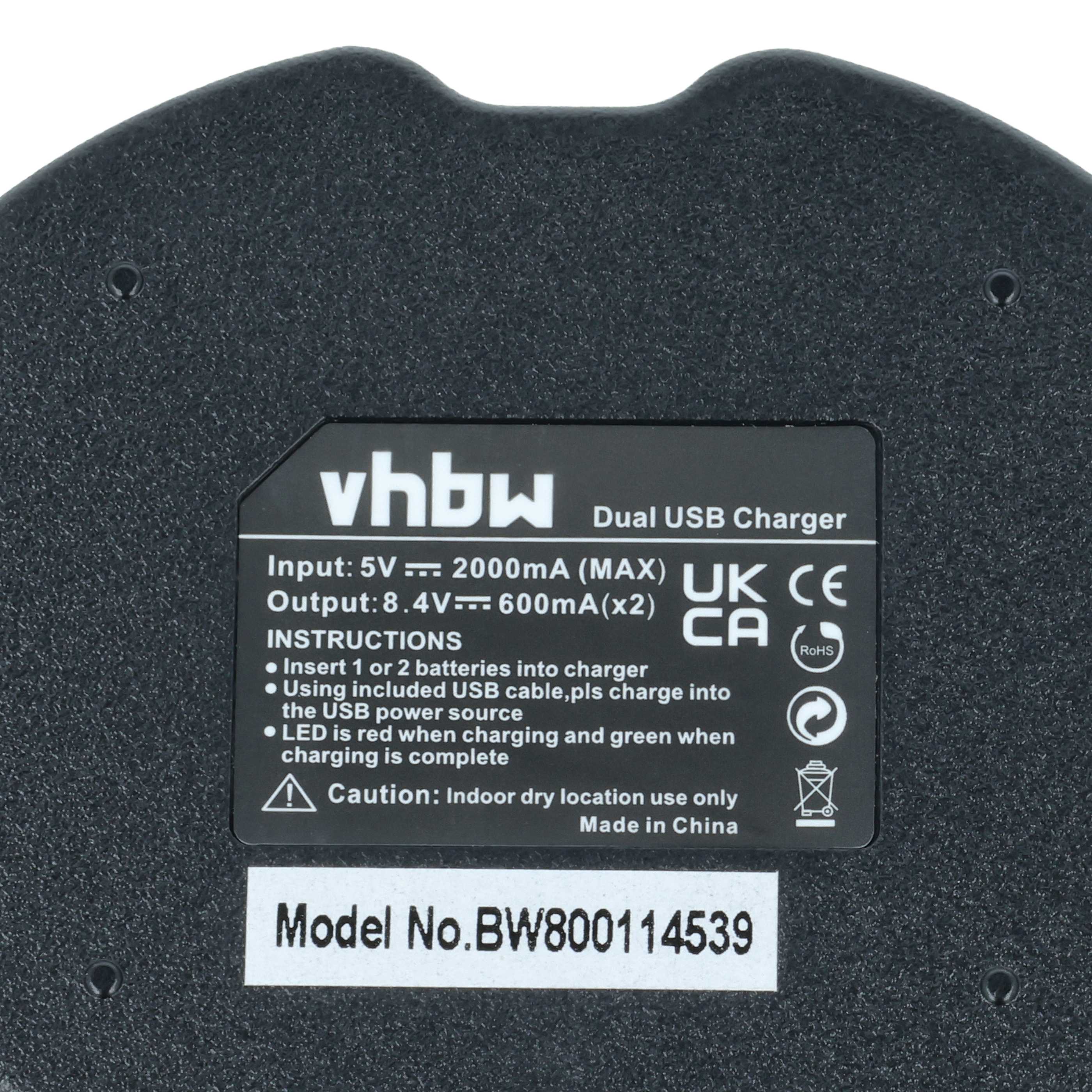 Battery Charger USB-C + Cable USB-C replaces Nikon MH-18A for Fujifilm Digital Camera etc.