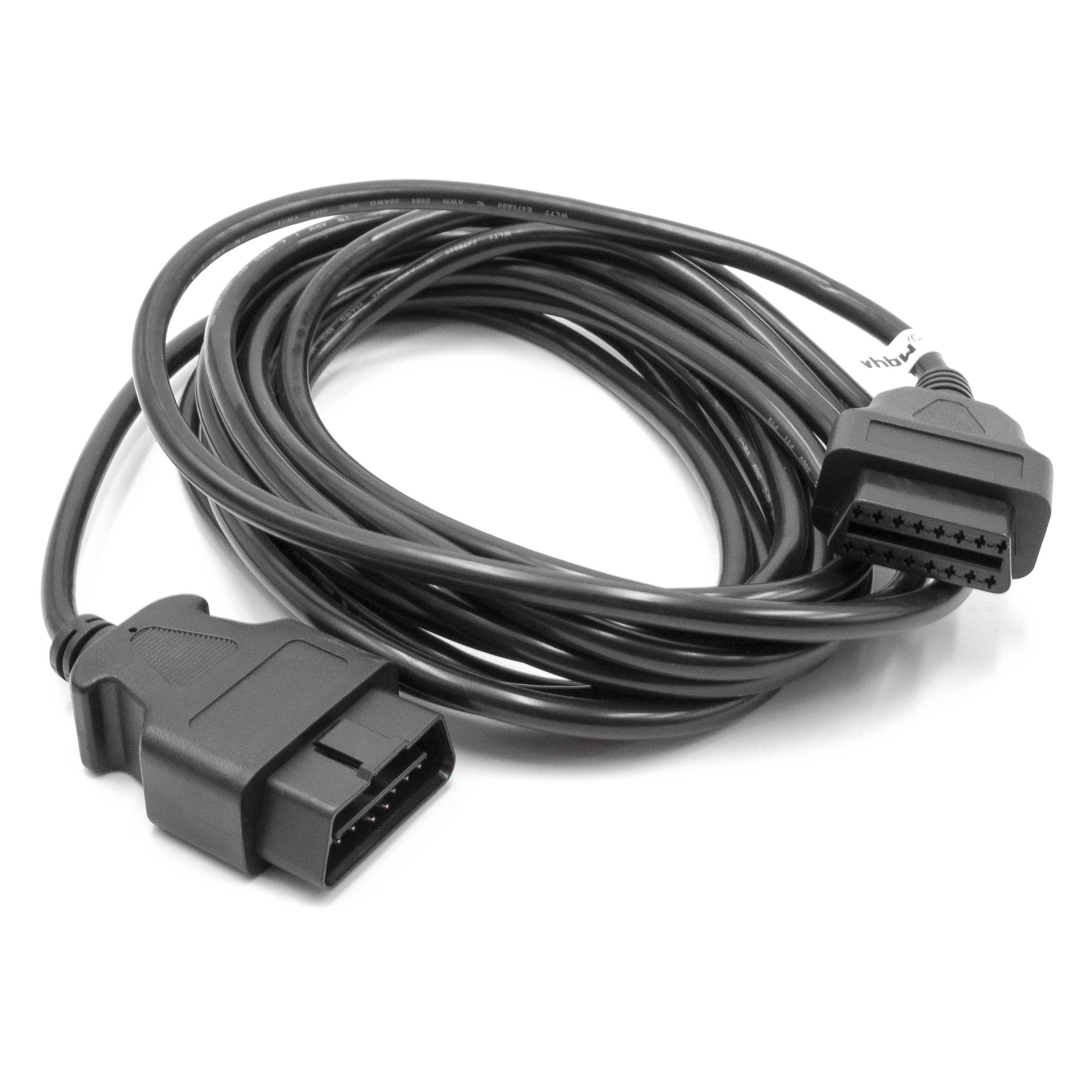vhbw OBD2 Extension Cable 16 Pin (f) to 16 Pin (m) for Vehicle - 500 cm