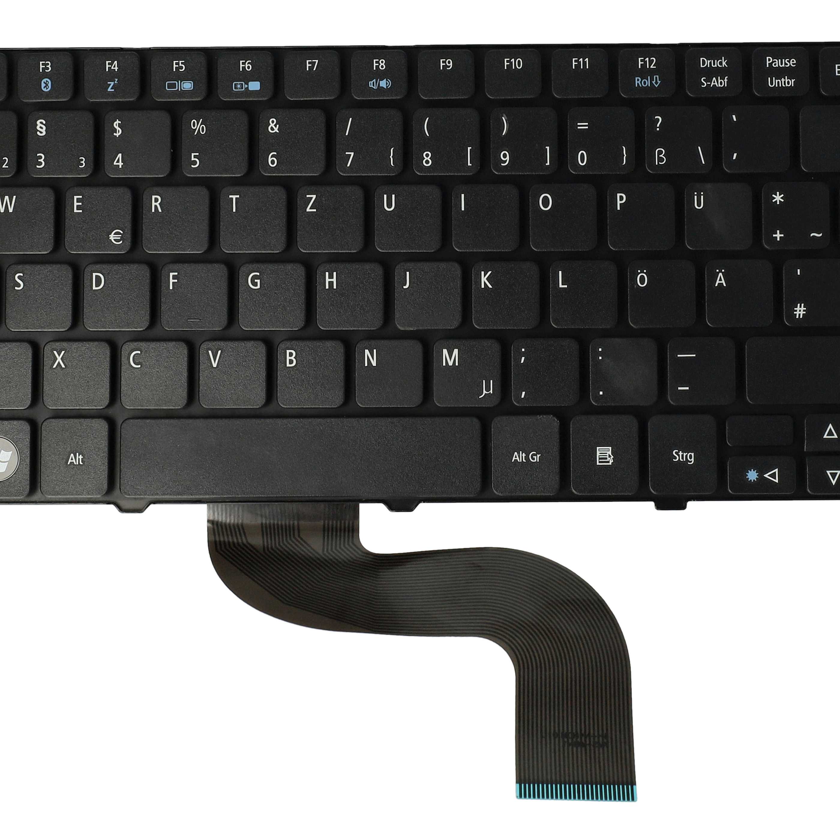 Keyboard replaces Acer 491274-B31, 9J.N8682.R1D, 490267-B31 for notebook - black with numeric keypad QWERTZ