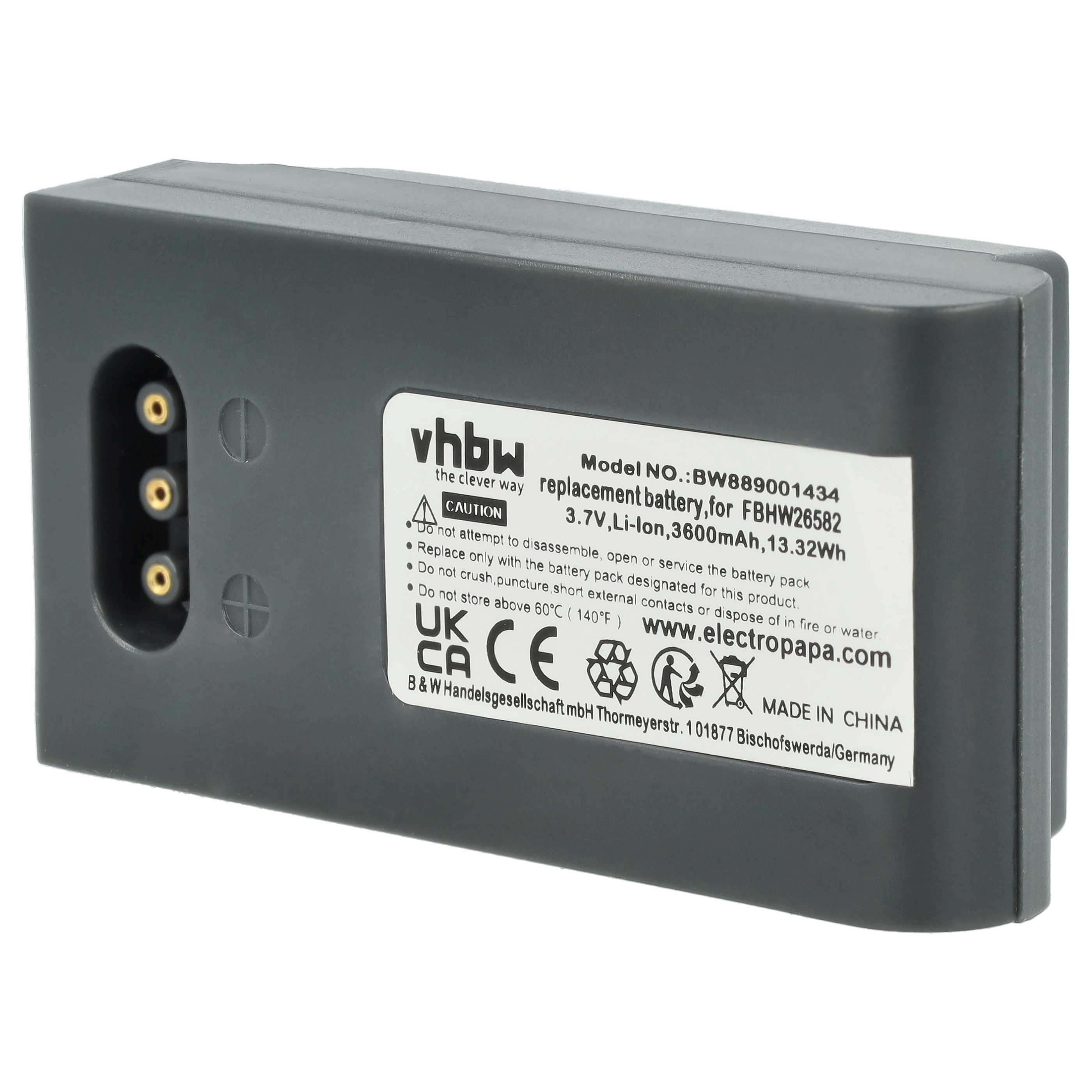 Mobilcomputer PDA-Akku als Ersatz für Höft & Wessel FBHW26582 - 3600mAh 3,7V Li-Ion