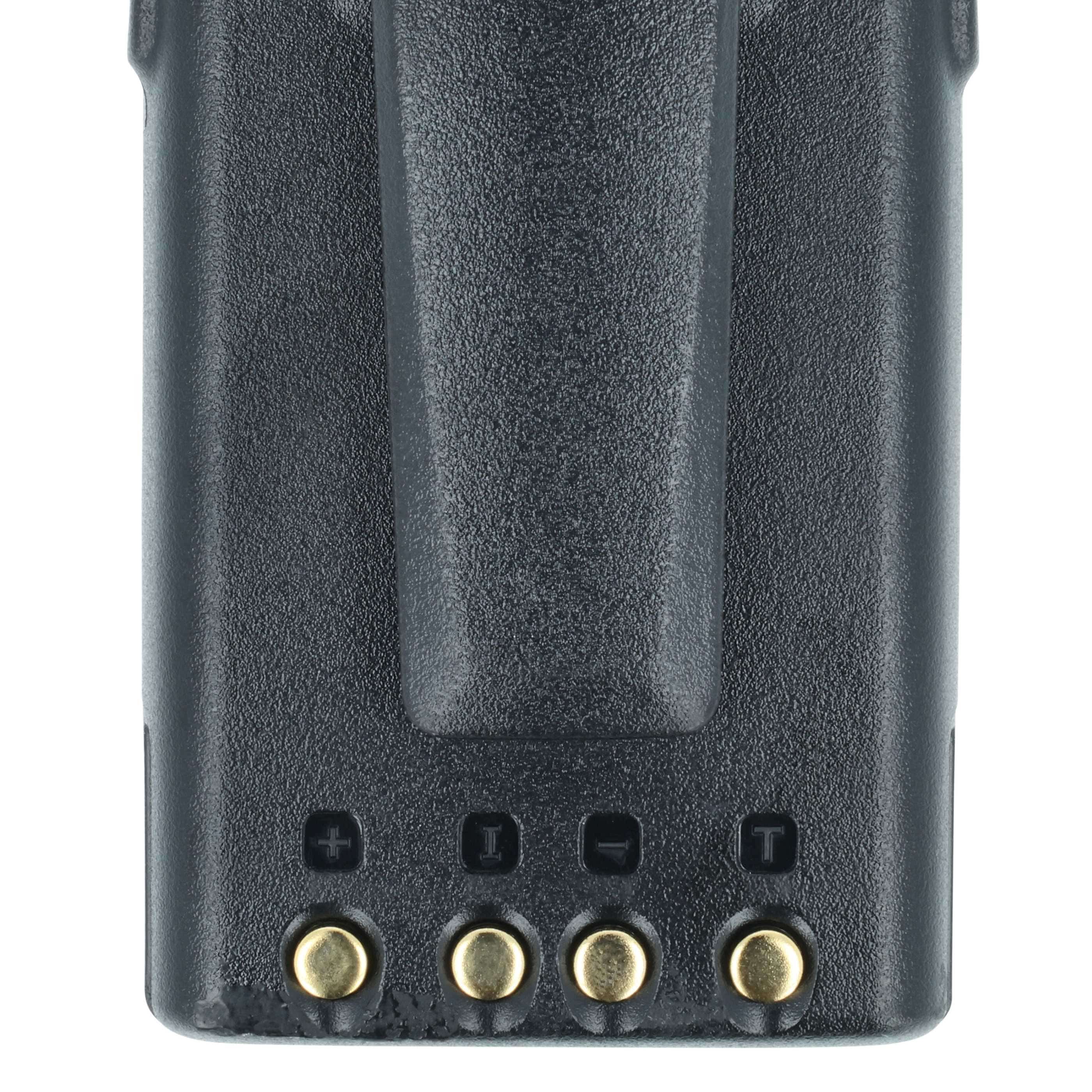 Radio 5x Battery replaces BLO-004, BLO-007, BLO-001 - 1400 mAh 7.4 V Li-Ion + Belt Clip