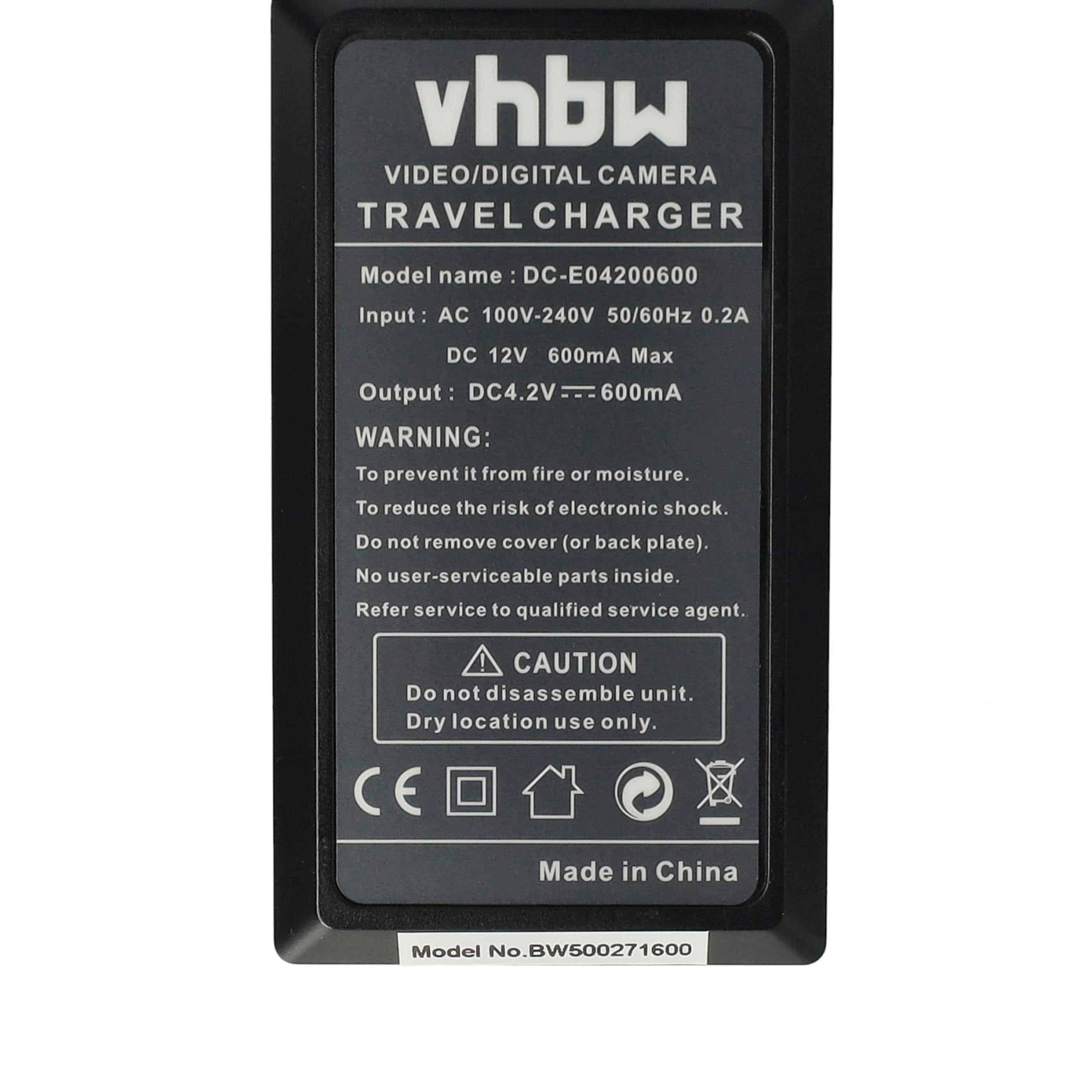 Battery Charger suitable for Optio E75 Camera etc. - 0.6 A, 4.2 V