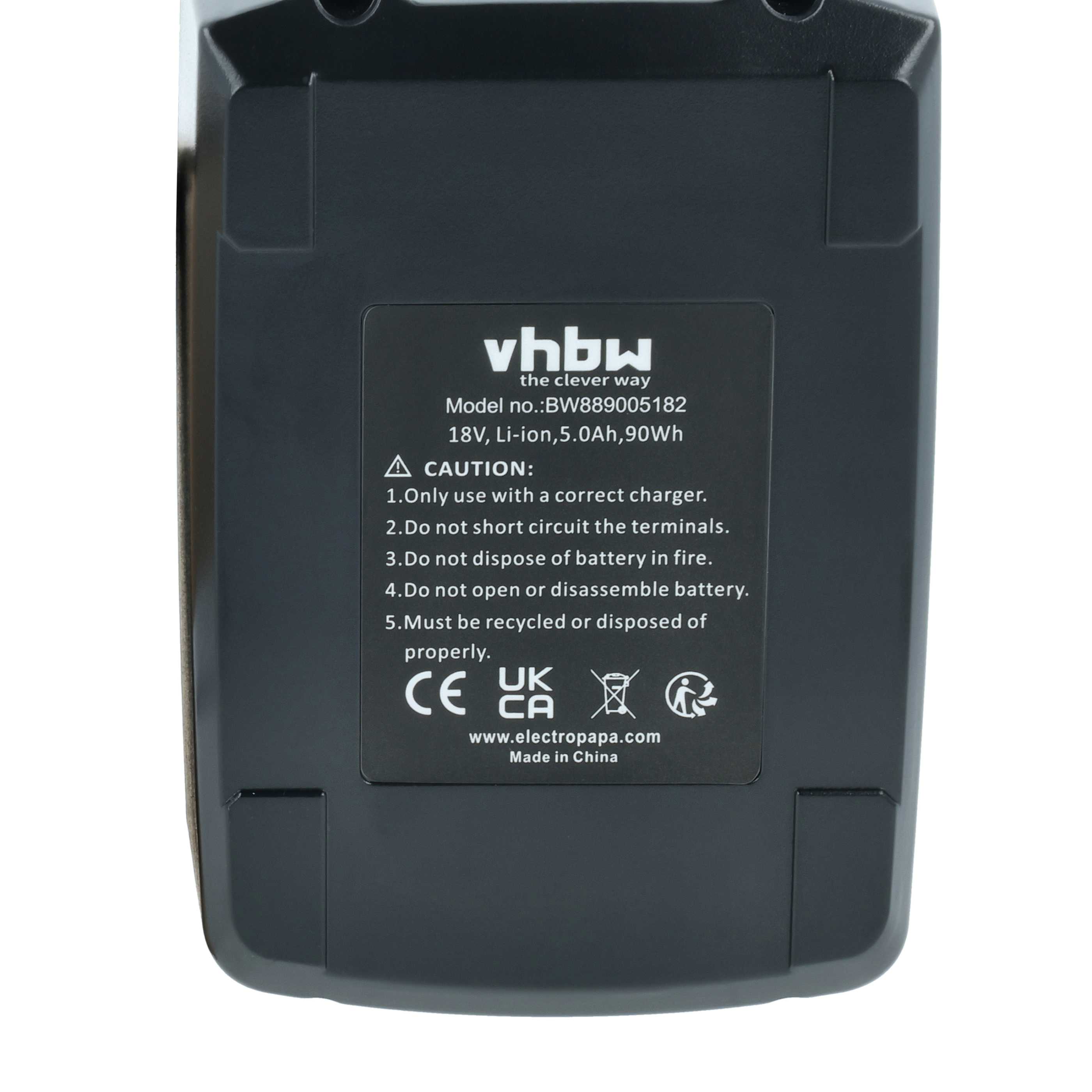 Battery replaces Gesipa GES1679689 Blind Rivet Gun - 5000 mAh, 18 V, Li-Ion